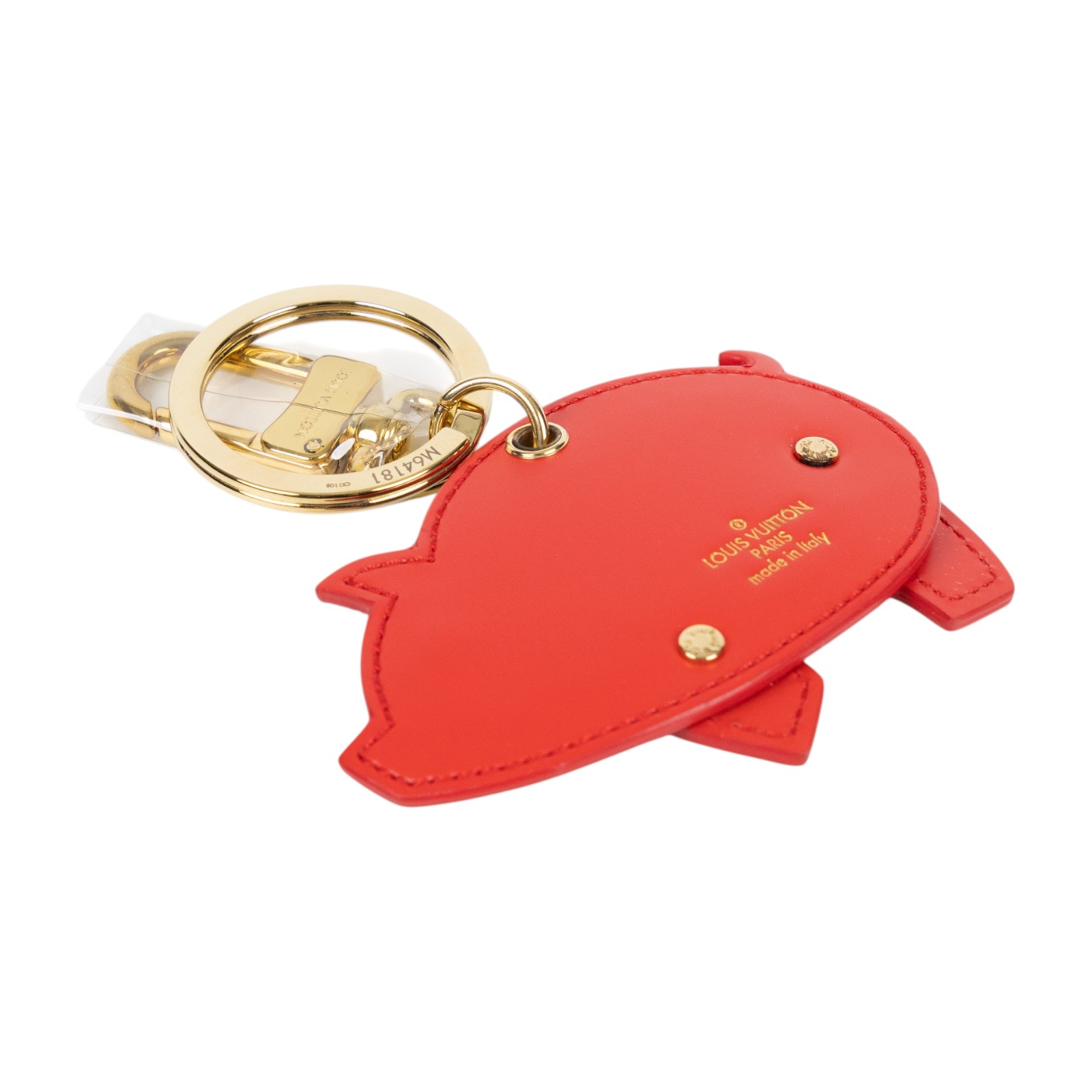 路易威登 LOUIS VUITTON Porte Cle Figure Pig 豬年限定 吊飾 包掛 鑰匙圈  原花拼紅豬吊飾 原廠盒子/防塵袋