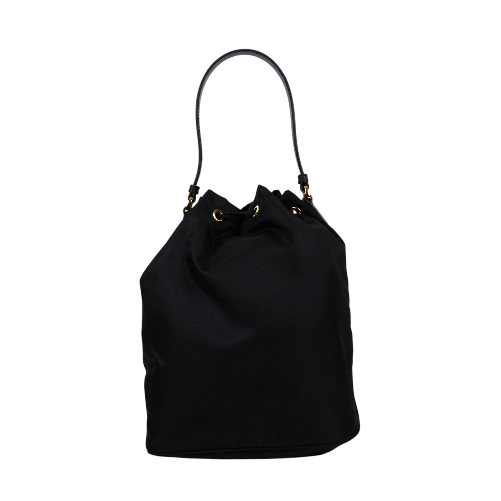 普拉達 PRADA Tessuto 水桶袋 1BH097_RV44 黑尼龍2WAY水桶包 防塵袋/保證卡/背帶