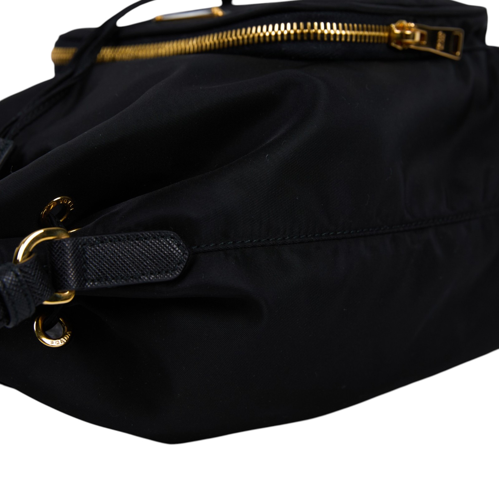 普拉達 PRADA Tessuto 水桶袋 1BH097_RV44 黑尼龍2WAY水桶包 防塵袋/保證卡/背帶