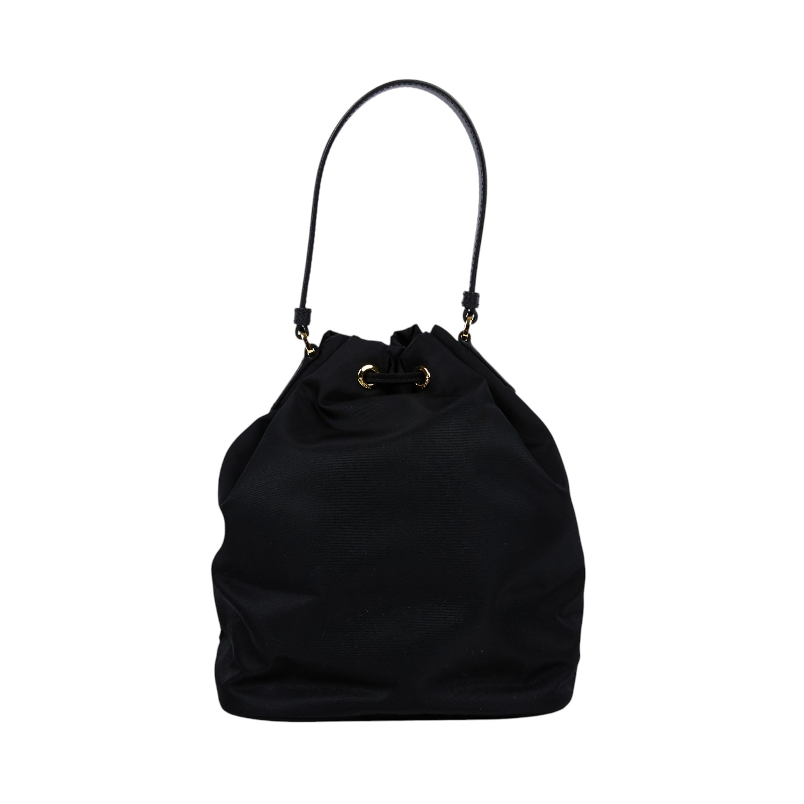 普拉達 PRADA Duet Re-Nylon 水桶袋 1BH038_RV44 黑尼龍2WAY小水桶包 防塵袋/保證卡/背帶