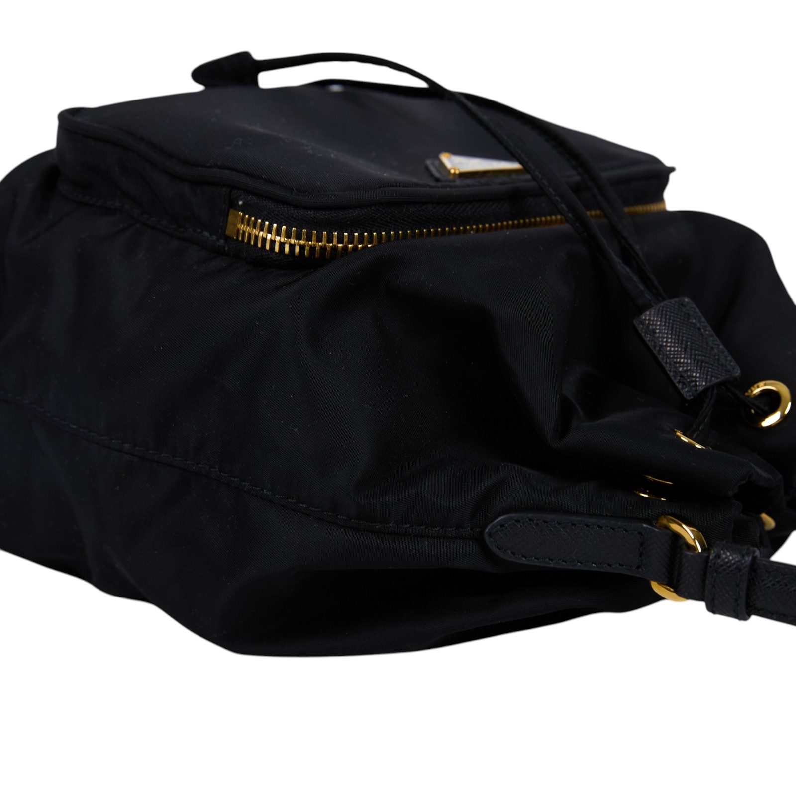 普拉達 PRADA Duet Re-Nylon 水桶袋 1BH038_RV44 黑尼龍2WAY小水桶包 防塵袋/保證卡/背帶