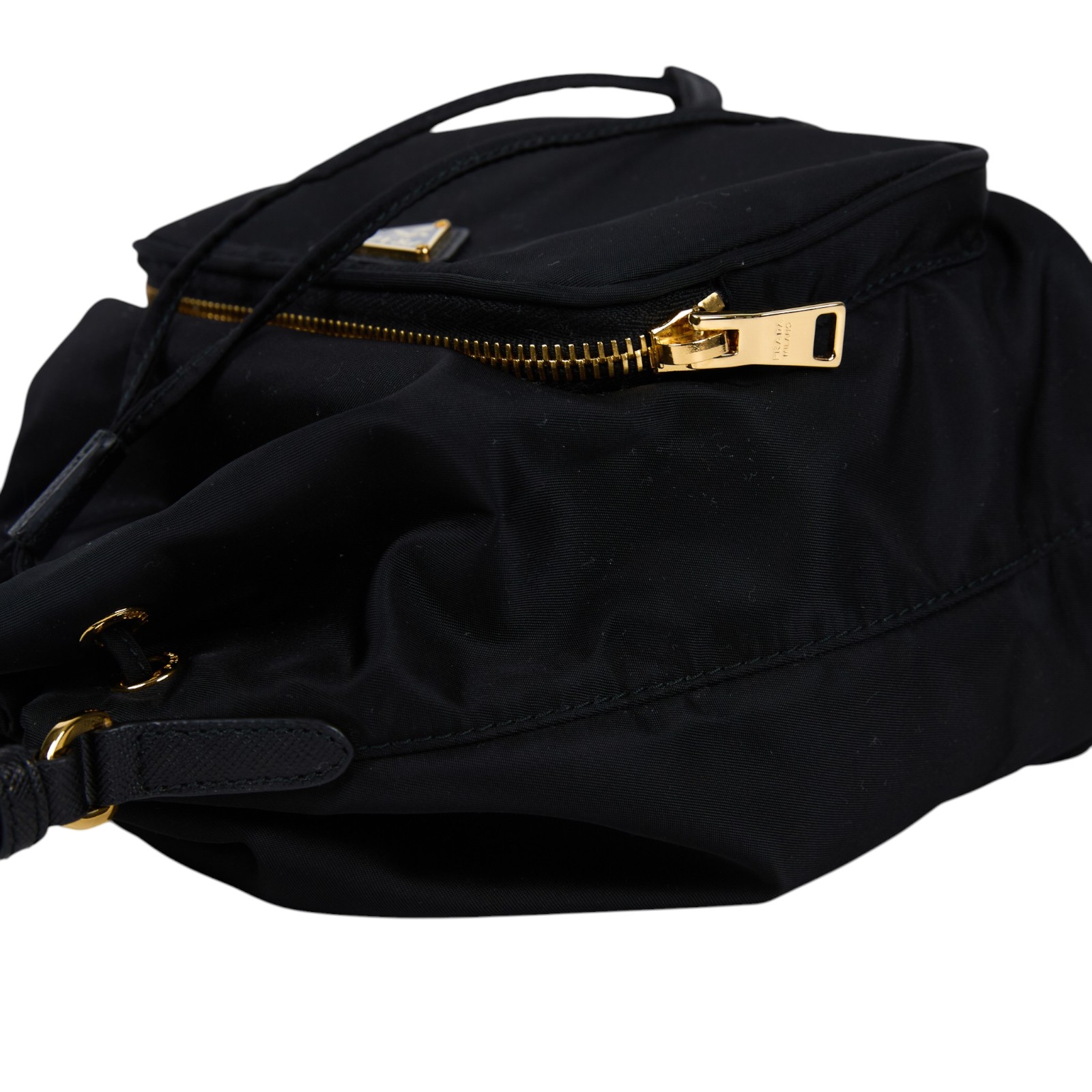 普拉達 PRADA Duet Re-Nylon 水桶袋 1BH038_RV44 黑尼龍2WAY小水桶包 防塵袋/保證卡/背帶