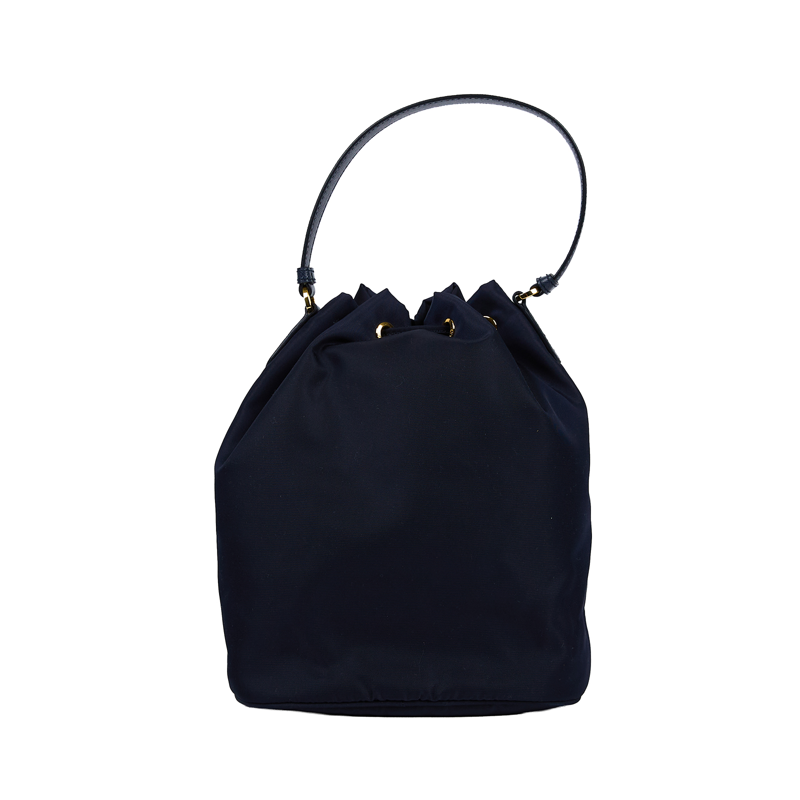 普拉達 PRADA Duet Re-Nylon 水桶袋 1BH038_RV44 藍尼龍2WAY水桶包 防塵袋/保證卡/背帶