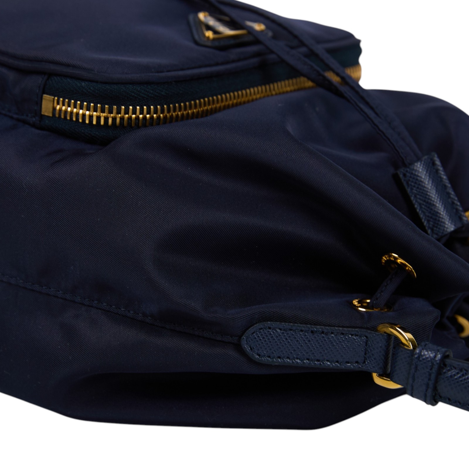 普拉達 PRADA Duet Re-Nylon 水桶袋 1BH038_RV44 藍尼龍2WAY水桶包 防塵袋/保證卡/背帶