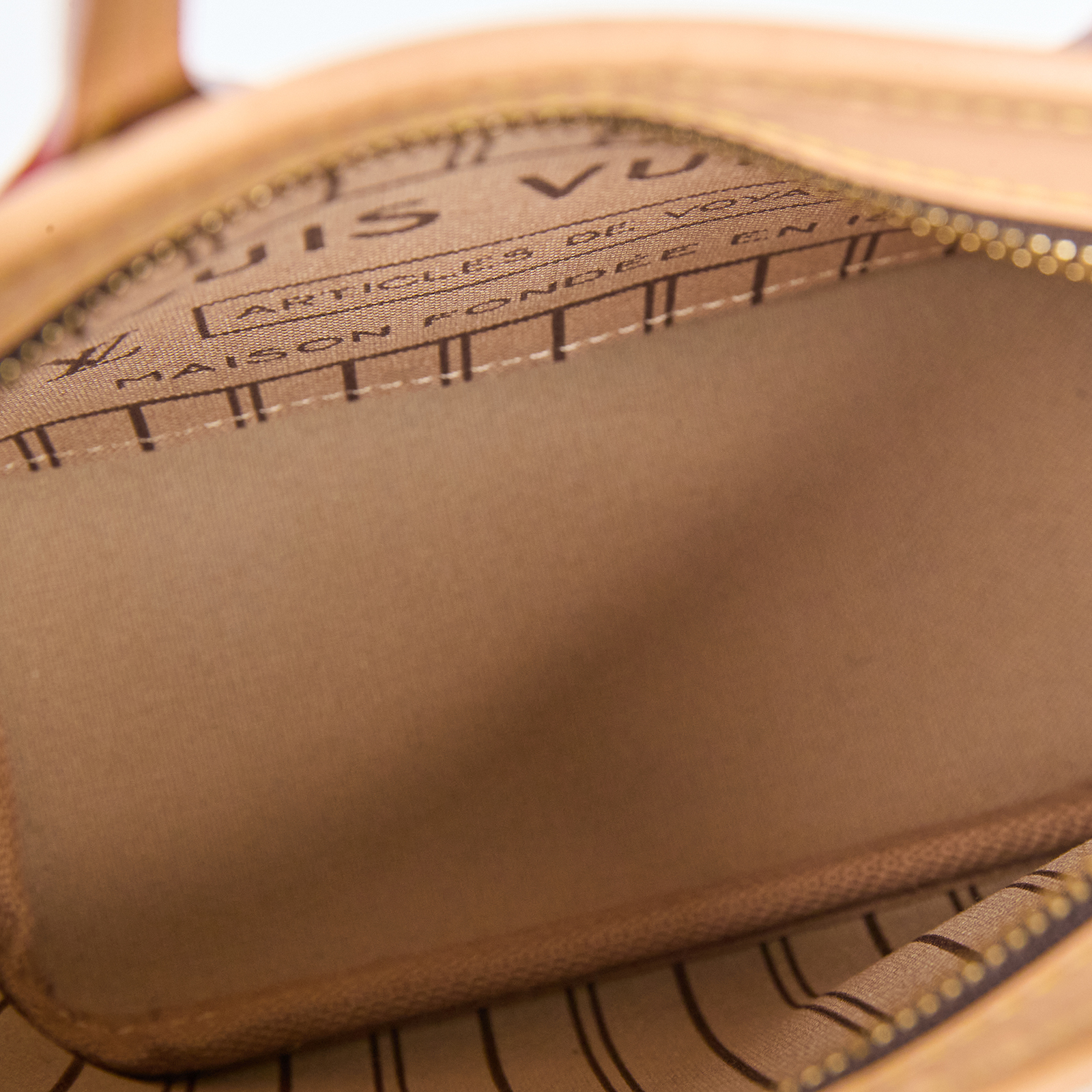 路易威登 LOUIS VUITTON Neverfull BB 手提 斜背包 米色背袋 M46705 晶片款 原花NEVERFULL BB 背帶/內袋