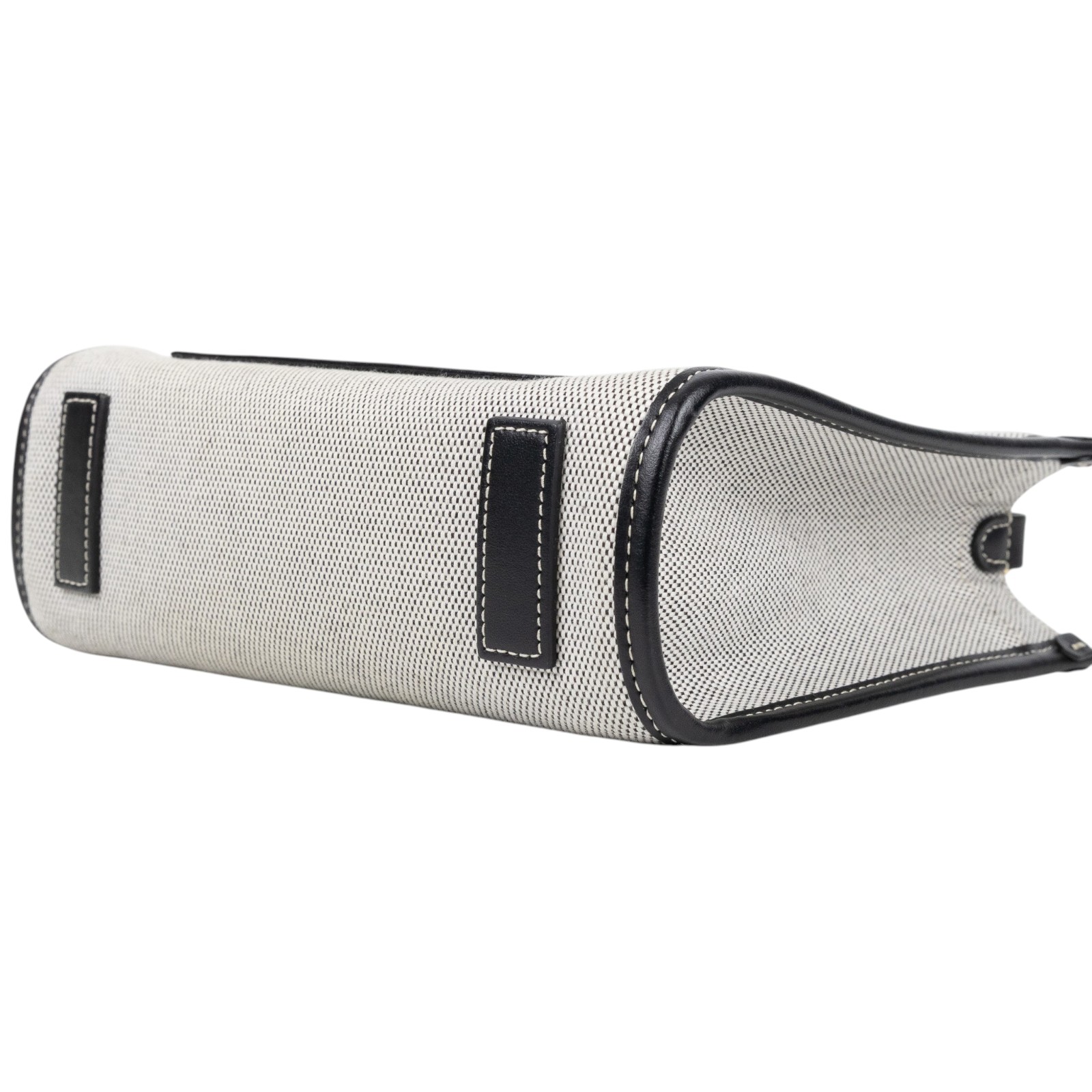 博柏利 BURBERRY Mini Freya Tote 手提包 肩背包 80441421 黑拚灰帆布MINI FREYA 防塵袋/購買證明正本