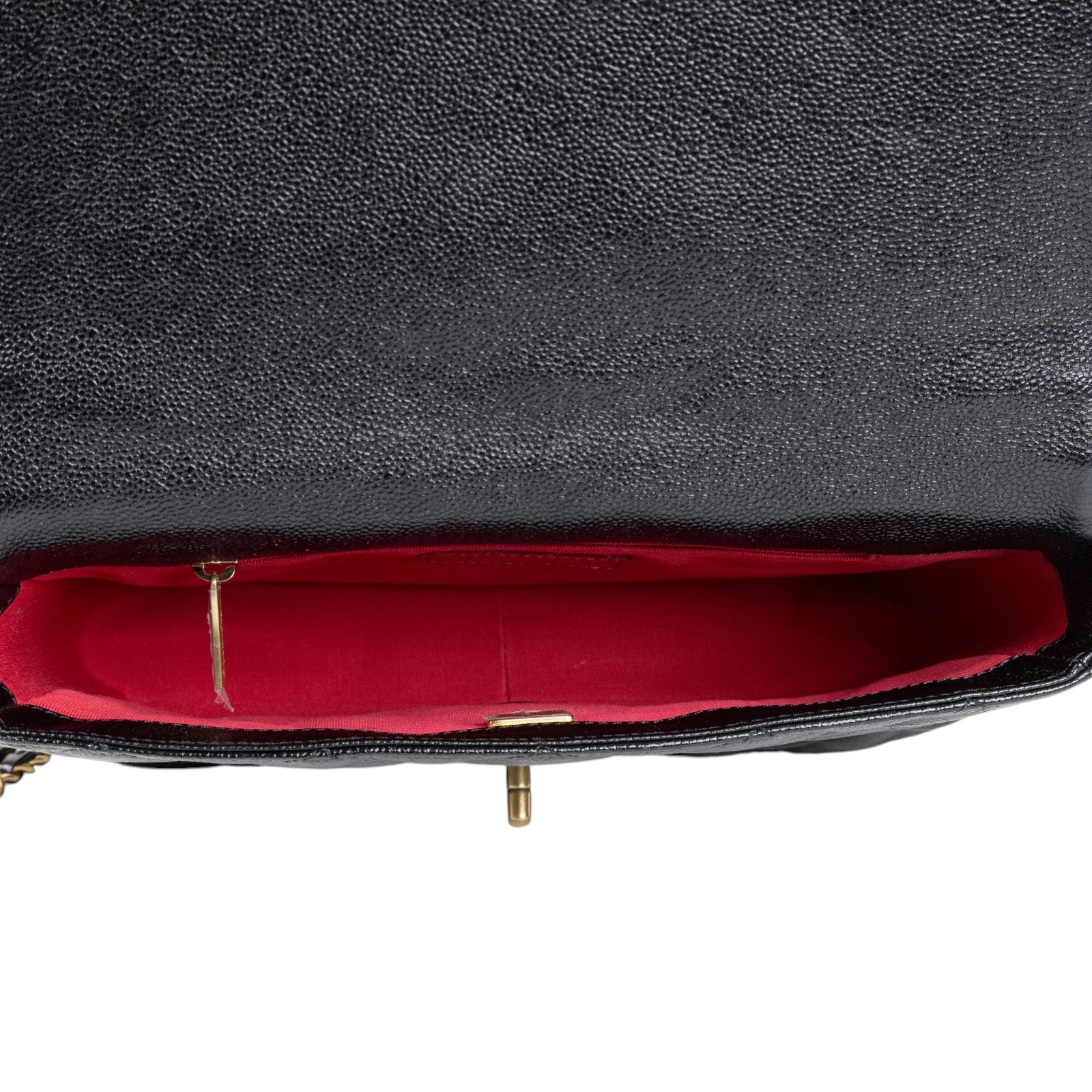 香奈兒 CHANEL CF 口蓋包 方胖子 肩背包 斜背包 AS3165 晶片款 黑荔枝掀蓋鍊包 防塵袋/購買證明