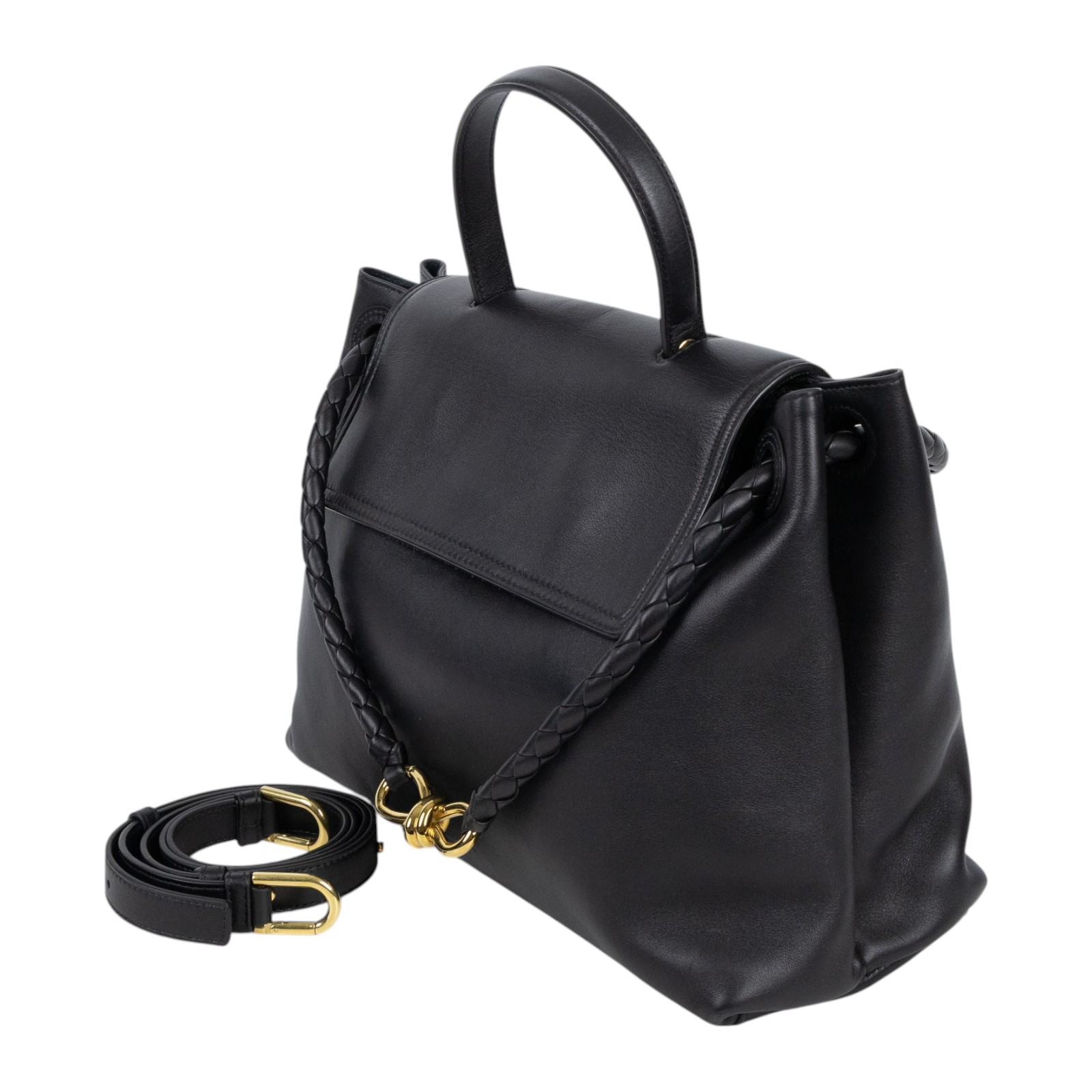 寶緹嘉 BOTTEGA VENETA Andiamo Ciao Ciao 中型 手提 肩背包  黑ANDIAMO CIAO CIAO 中號 防塵袋/STARP