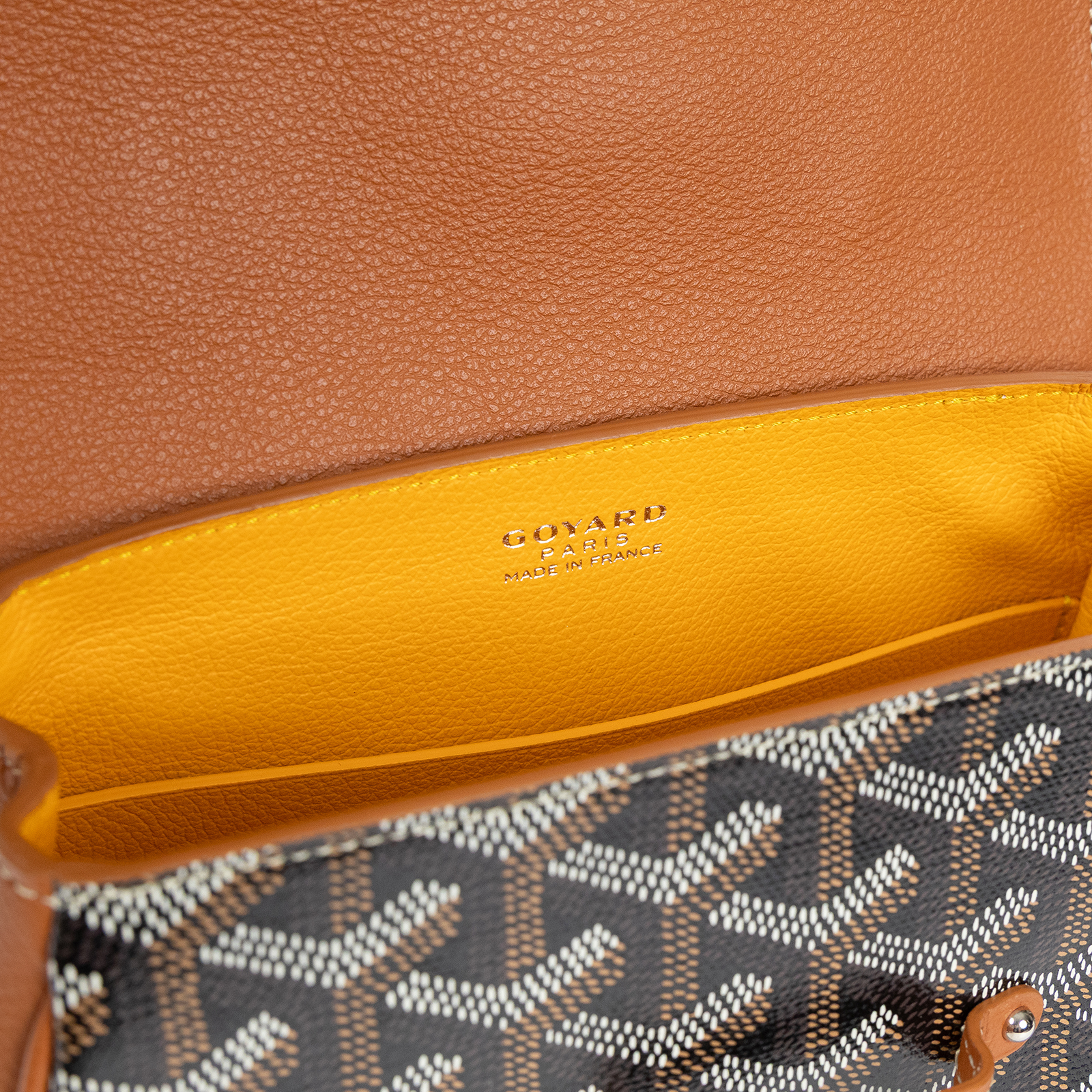 高雅德 GOYARD Saïgon Mini Trunk Bag 肩背 手提包 SAIMALMINTY 焦糖拼黑SAIGON MINI STARP