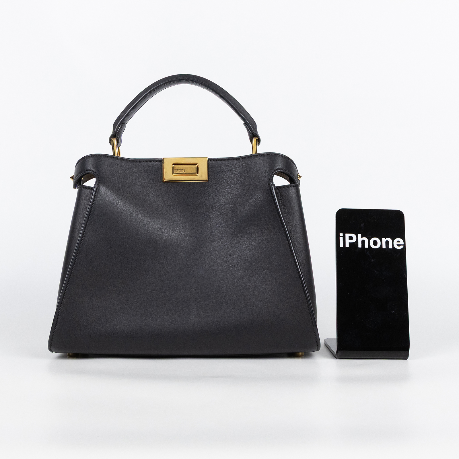 芬迪 FENDI Peekaboo 肩背 手提包 8BN302SMQ 黑PEEKABOO 背帶