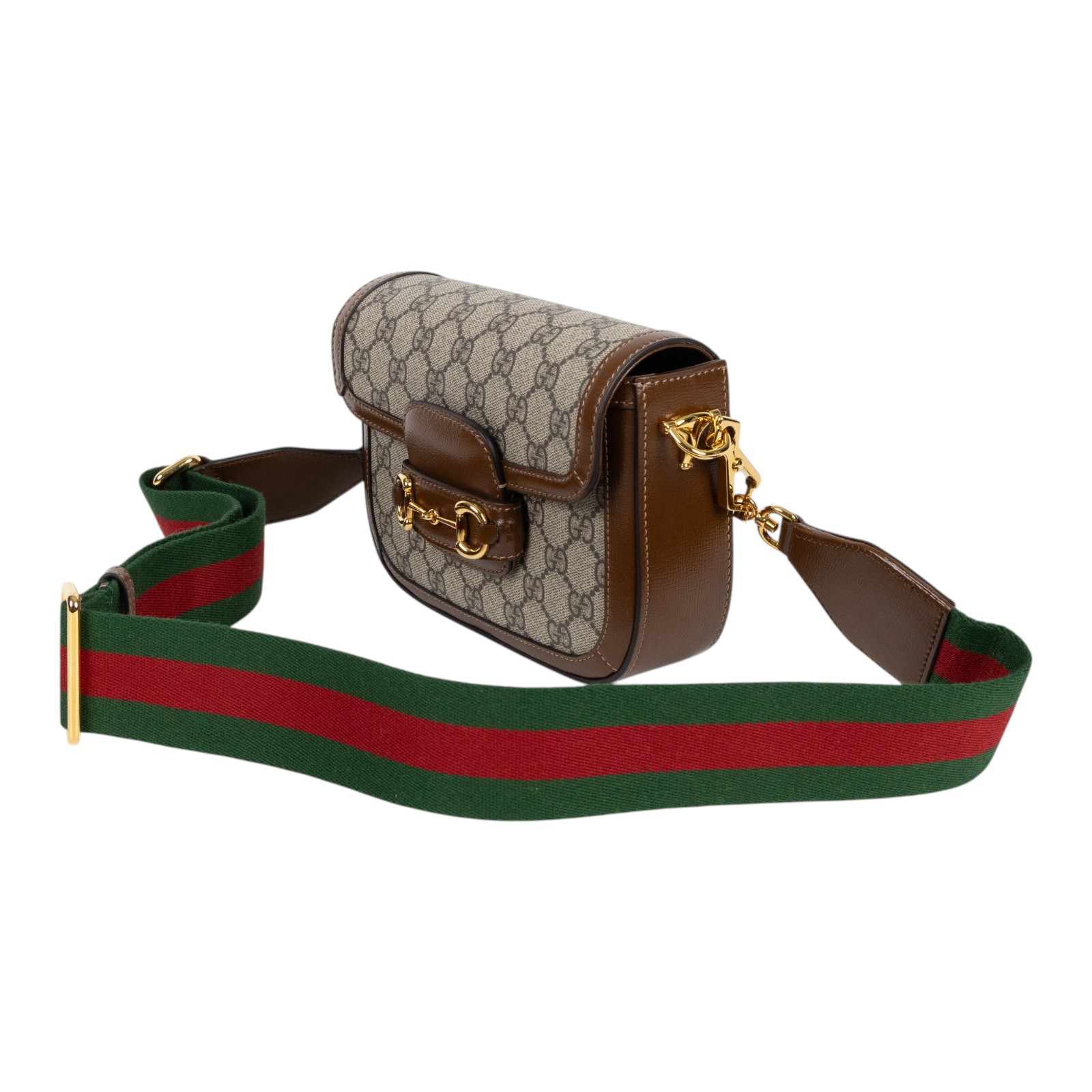 古馳 GUCCI Horsebit 1955 迷你 馬鞍包 658574 HUHHG 咖1955 MINI 防塵袋/背帶x2/購買證明正本