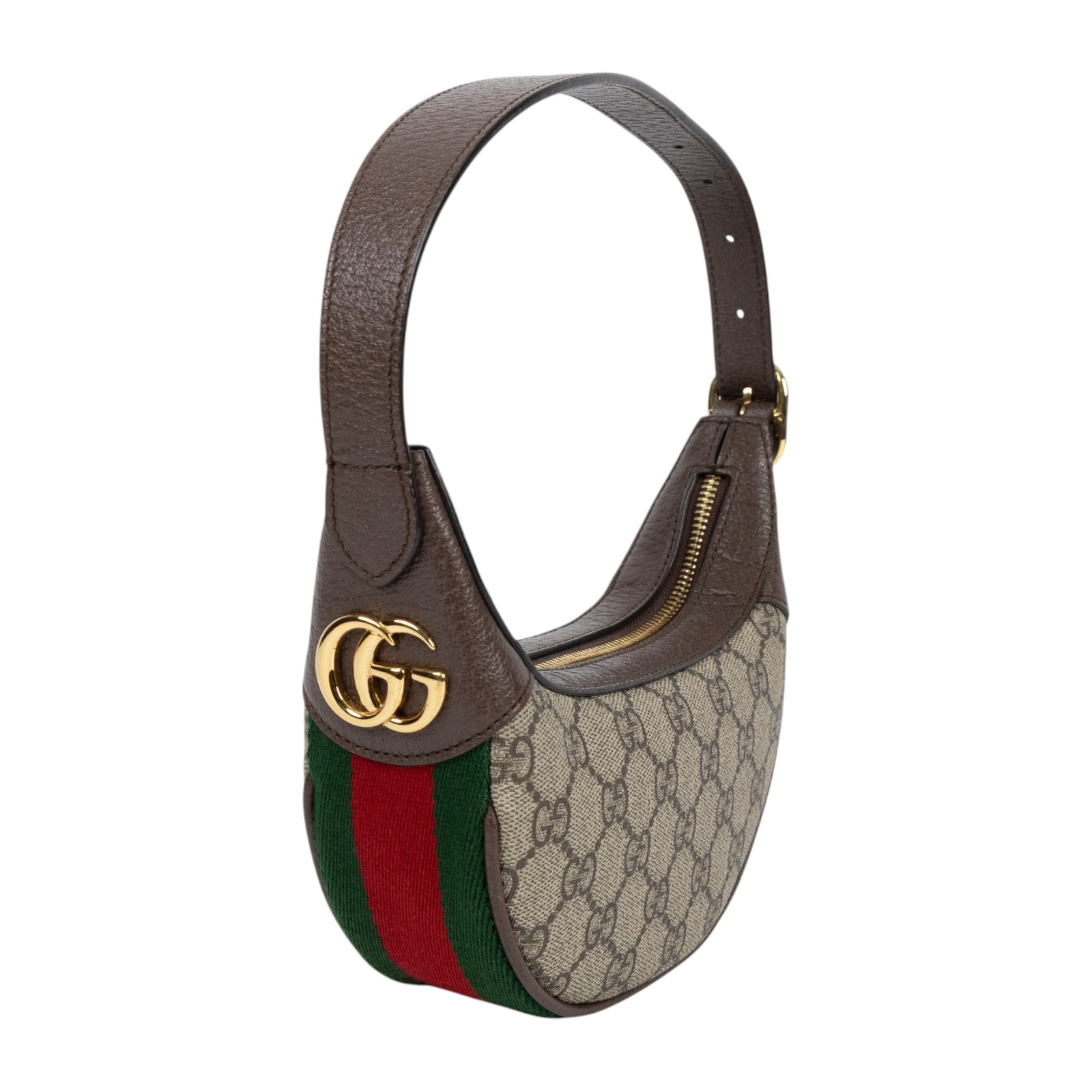 古馳 GUCCI Ophidia mini 帆布 手提包 肩背包 腋下包 658551 96IWG 棕OPHIDIA月牙肩背包 原廠盒子/防塵袋