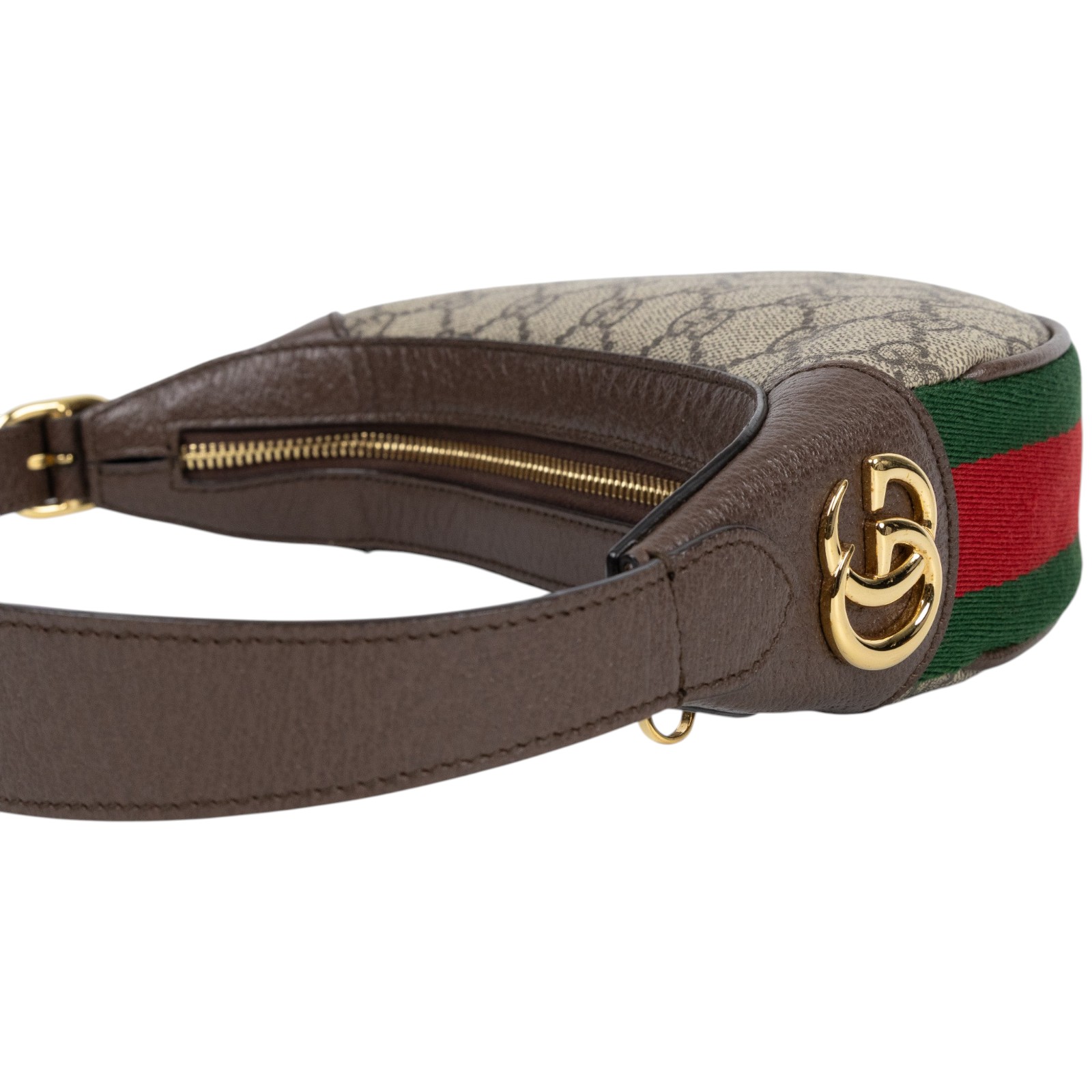 古馳 GUCCI Ophidia mini 帆布 手提包 肩背包 腋下包 658551 96IWG 棕OPHIDIA月牙肩背包 原廠盒子/防塵袋