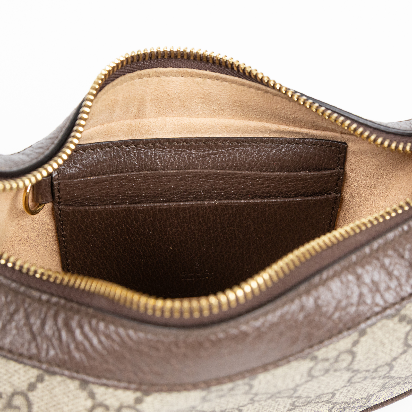 古馳 GUCCI Ophidia mini 帆布 手提包 肩背包 腋下包 658551 96IWG 棕OPHIDIA月牙肩背包 原廠盒子/防塵袋