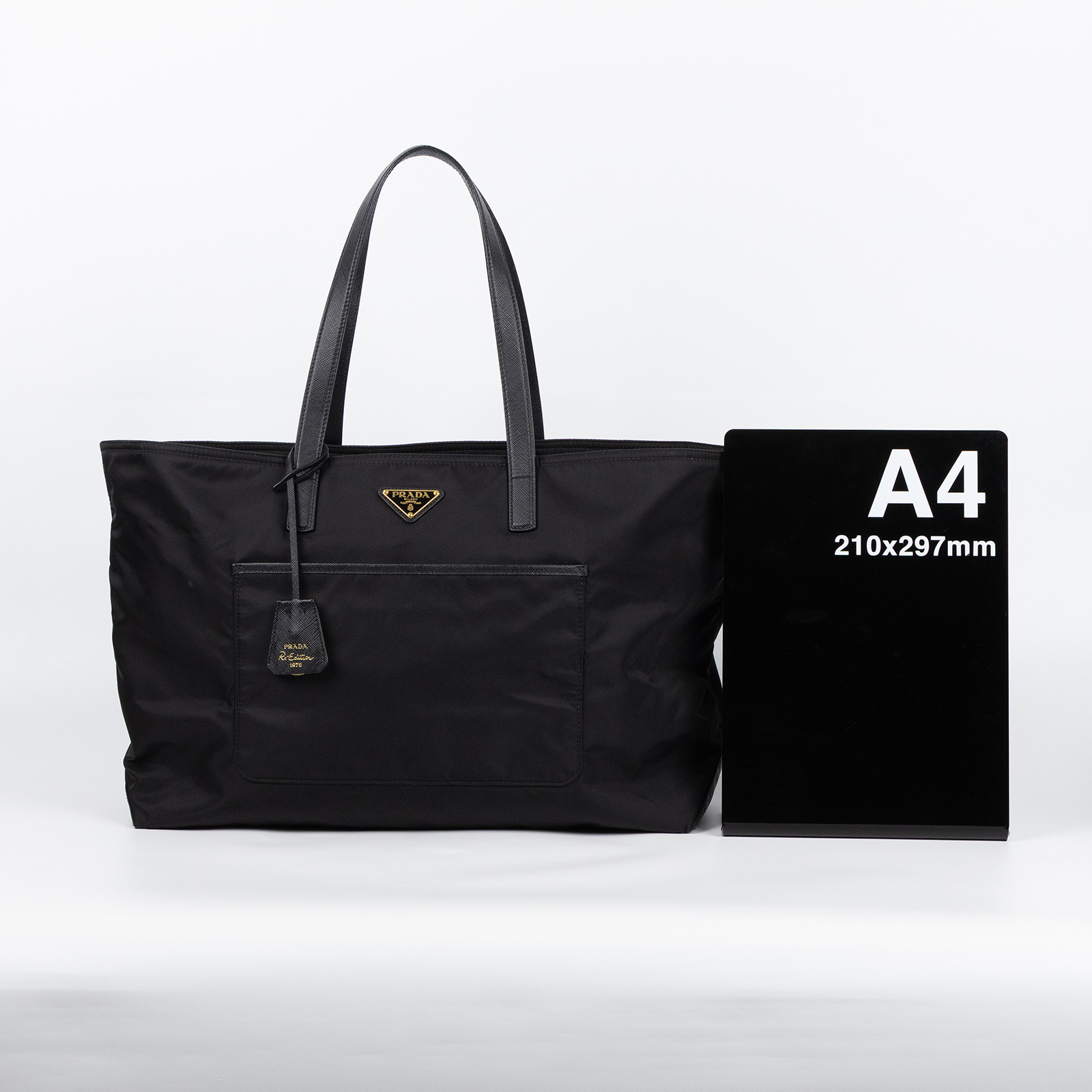 普拉達 PRADA Re-Edition 1978 大型 手提袋 1BG527_R064 黑尼龍托特包 大號 無附屬品