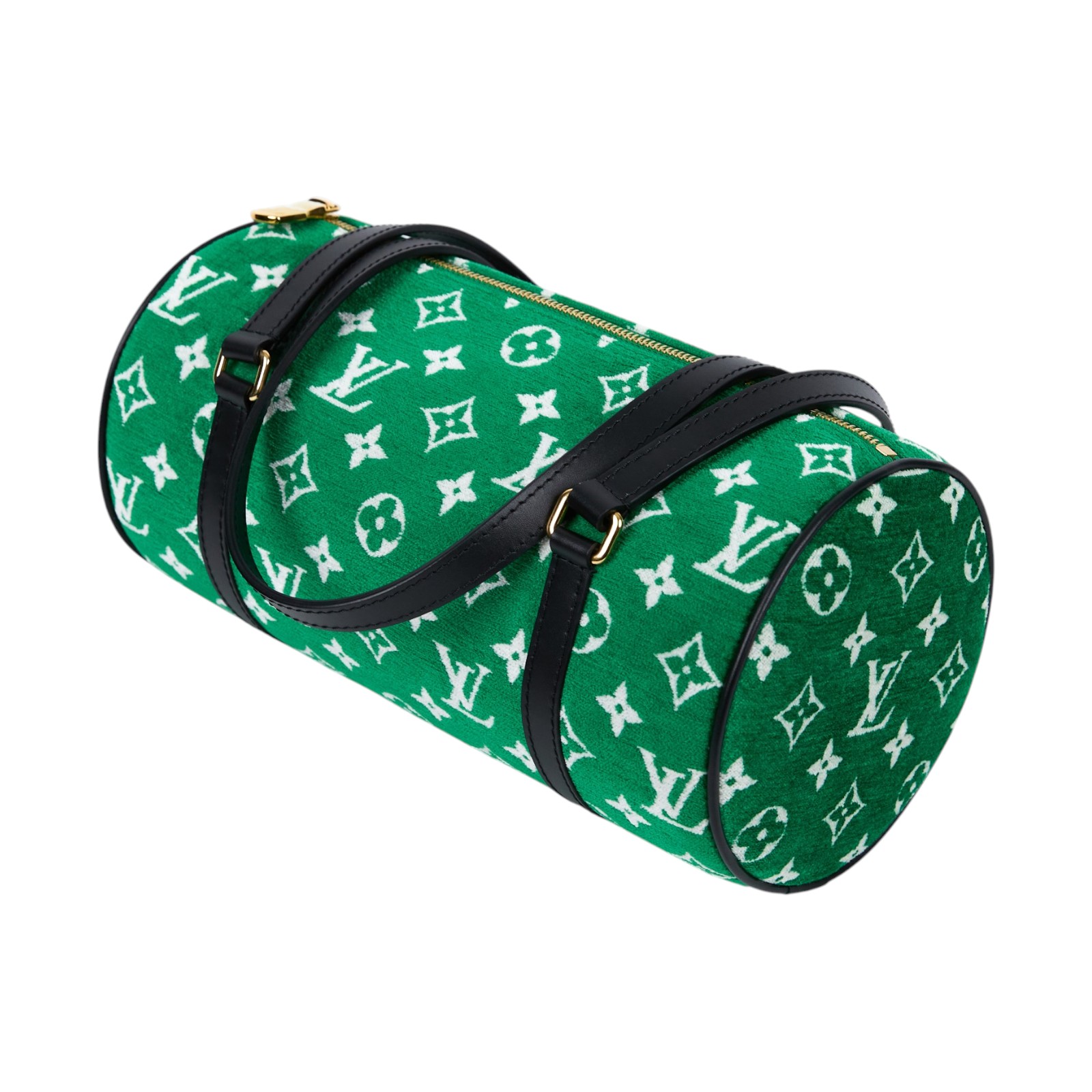 路易威登 LOUIS VUITTON Papillon 26  老花 手提包 肩背包 M46206 晶片款 綠絨布PAPILLON 購買證明正本