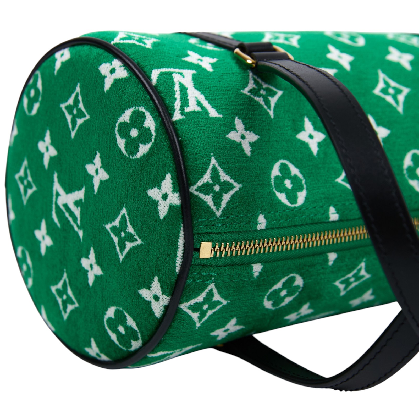 路易威登 LOUIS VUITTON Papillon 26  老花 手提包 肩背包 M46206 晶片款 綠絨布PAPILLON 購買證明正本