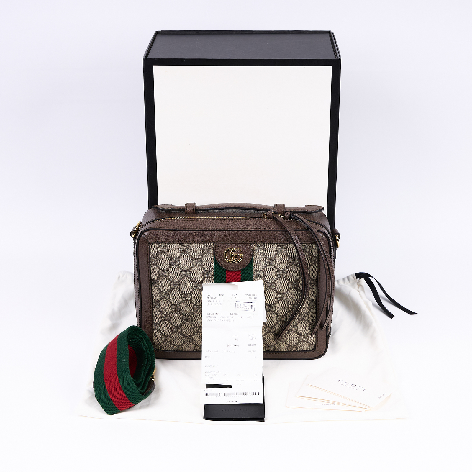 古馳 GUCCI Ophidia GG 小型 肩背包 550622 K05NG 棕OPHIDIA大化妝箱 防塵袋/原廠盒子背帶/購買證明正本