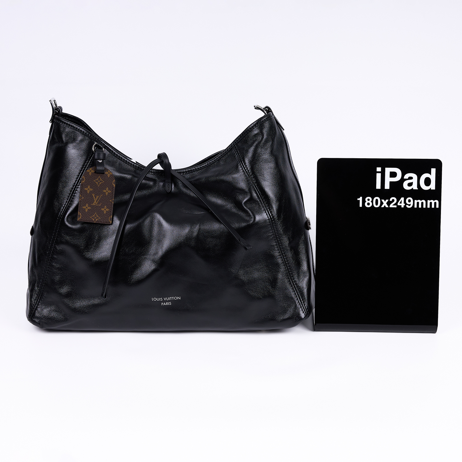 路易威登 LOUIS VUITTON CarryAll Vibe MM 手提 肩背包 黑色 M25143 晶片款  內袋/防塵袋/原廠盒子