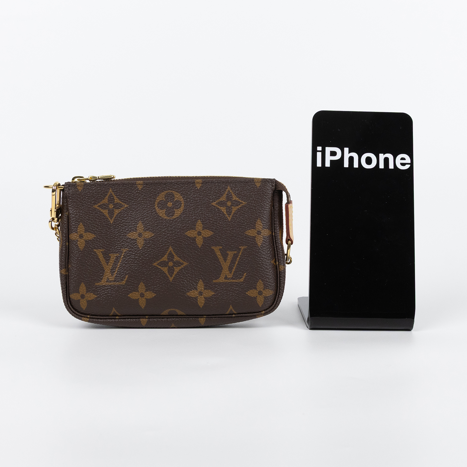 路易威登 LOUIS VUITTON Monogram塗層帆布 鏈帶 迷你小皮包 M58009 原花金鍊小POUCH 原廠盒子/防塵袋
