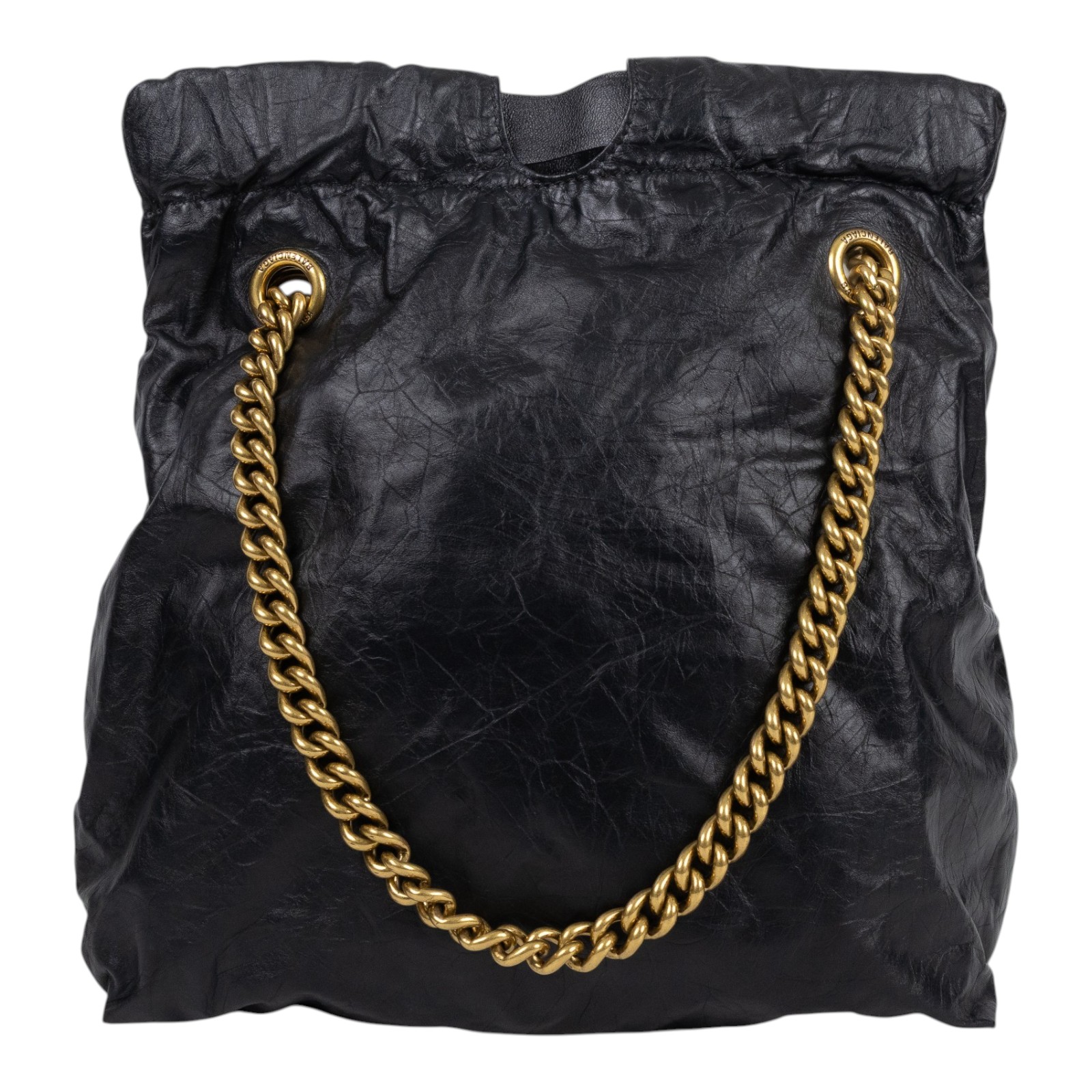 巴黎世家 BALENCIAGA Crush 束口購物包 小型 742942210IT 黑CRUSH小號 無附屬品