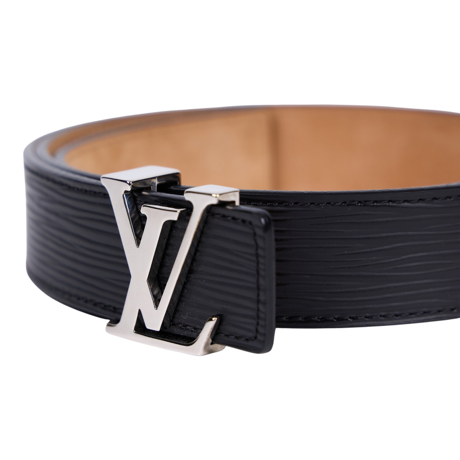 路易威登 LOUIS VUITTON LV Initiales 30毫米 皮帶 M9553 黑EPI窄版皮帶#80CM 原廠盒子/防塵袋