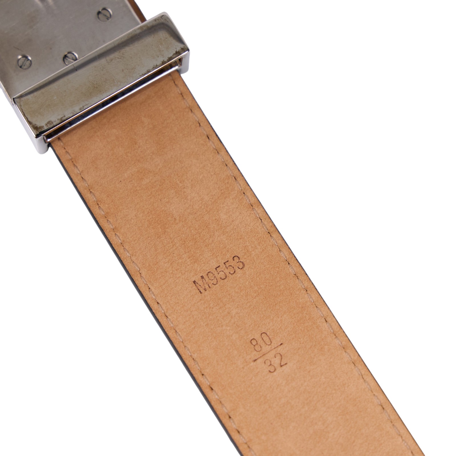 路易威登 LOUIS VUITTON LV Initiales 30毫米 皮帶 M9553 黑EPI窄版皮帶#80CM 原廠盒子/防塵袋