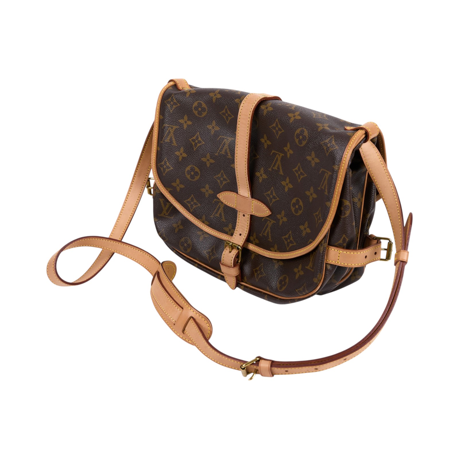 路易威登 LOUIS VUITTON Saumur 30 馬鞍包 M42256 原花SAUMUR 30 購買證明正本/防塵袋