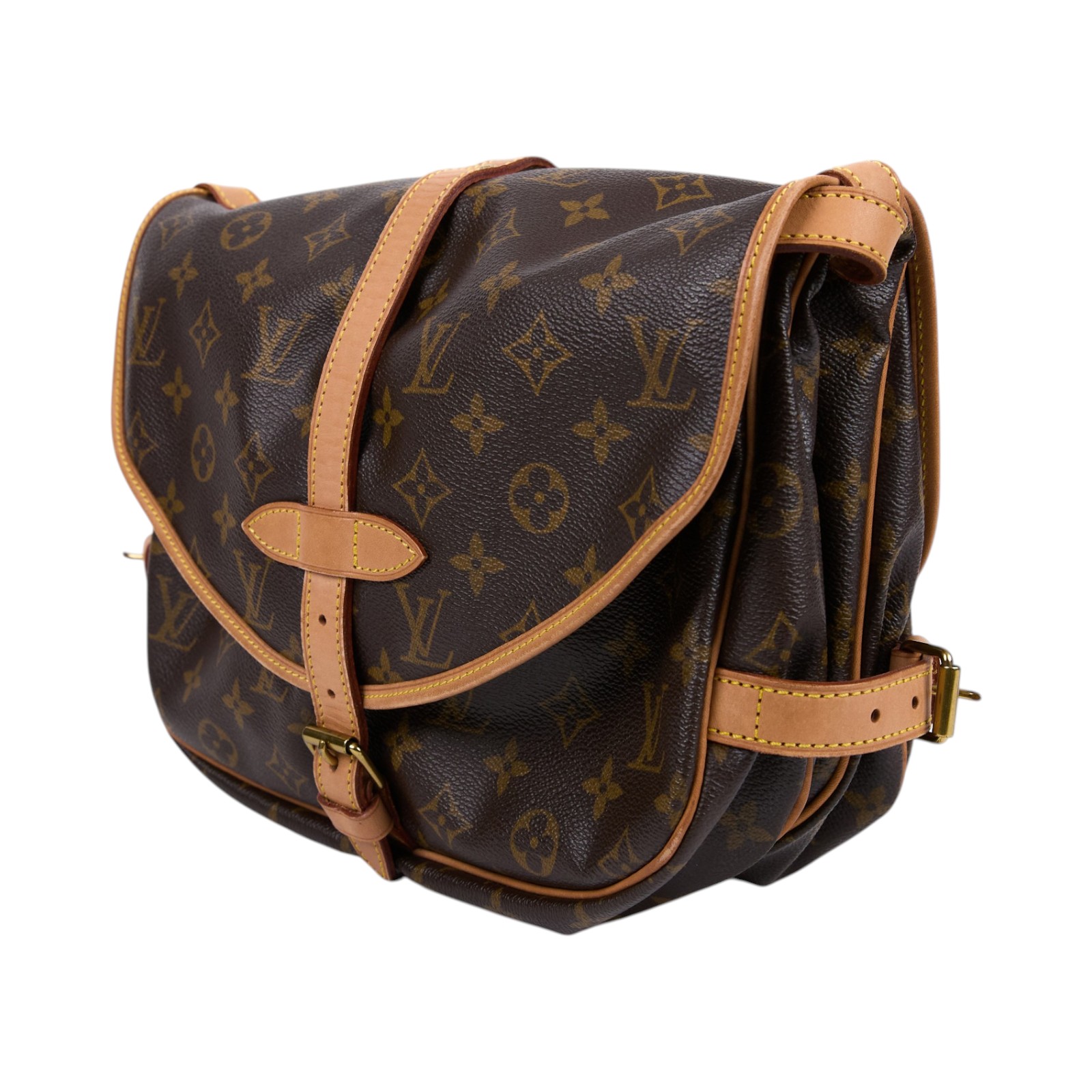 路易威登 LOUIS VUITTON Saumur 30 馬鞍包 M42256 原花SAUMUR 30 購買證明正本/防塵袋