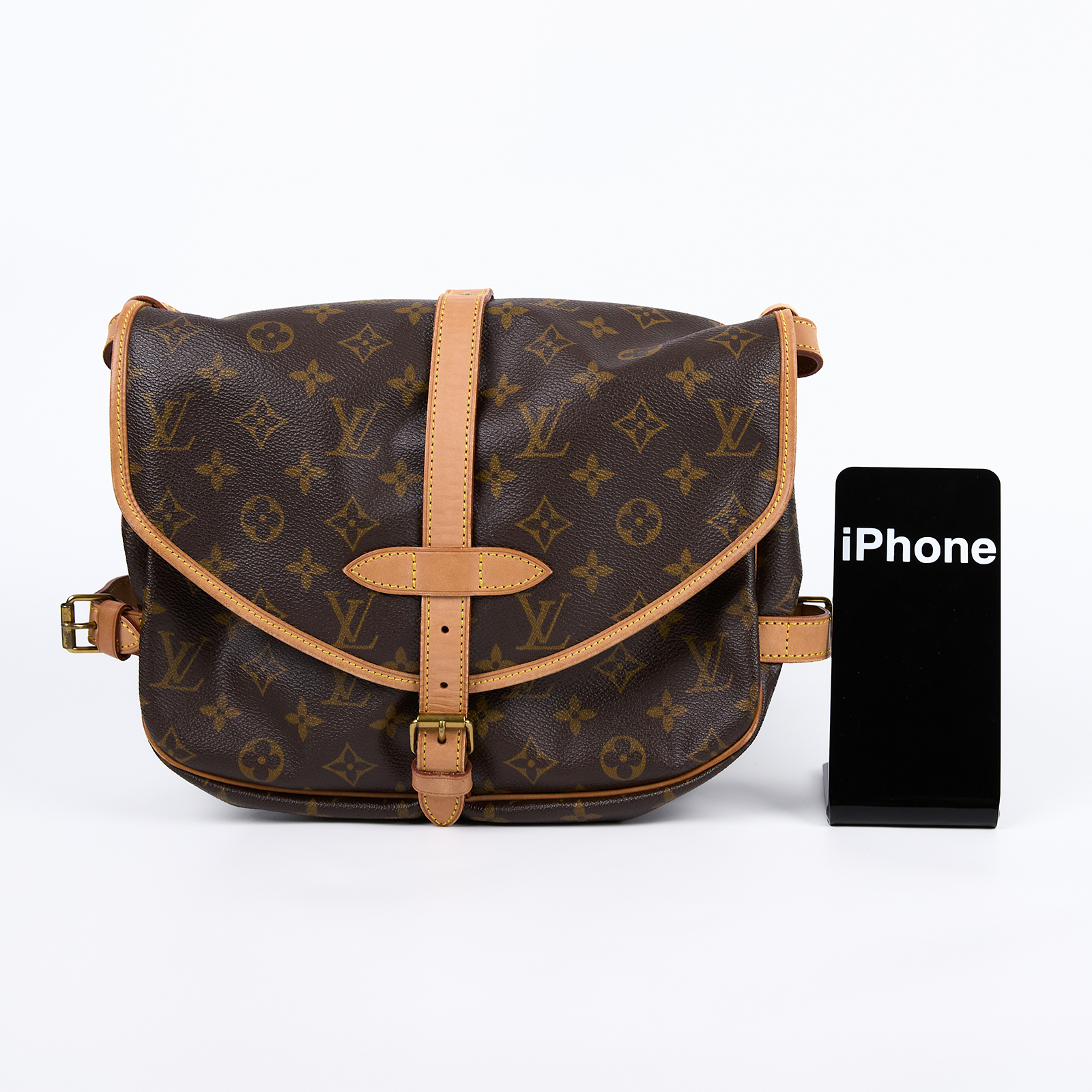 路易威登 LOUIS VUITTON Saumur 30 馬鞍包 M42256 原花SAUMUR 30 購買證明正本/防塵袋