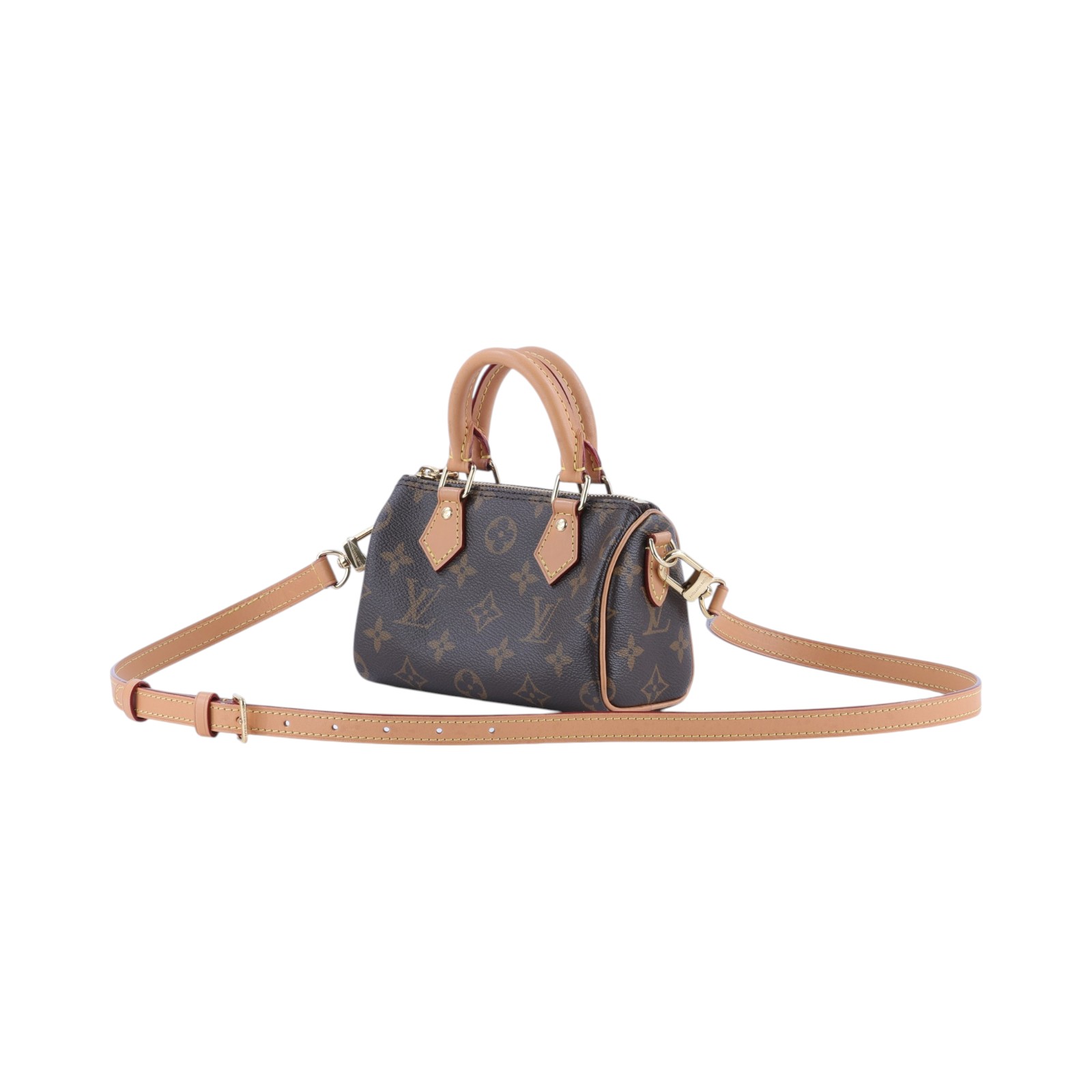 路易威登 LOUIS VUITTON Nano Speedy 原花 手提 肩背包 M81085  STARP/防塵袋/原廠盒子/收據正本