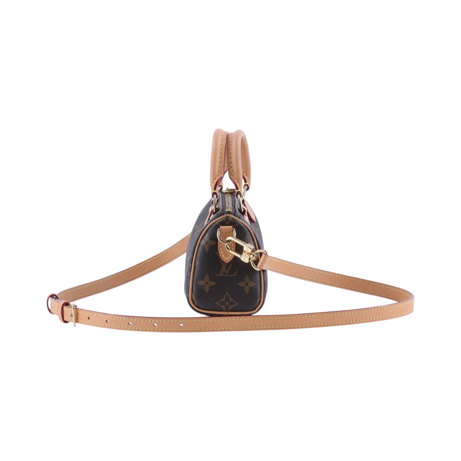 路易威登 LOUIS VUITTON Nano Speedy 原花 手提 肩背包 M81085  STARP/防塵袋/原廠盒子/收據正本