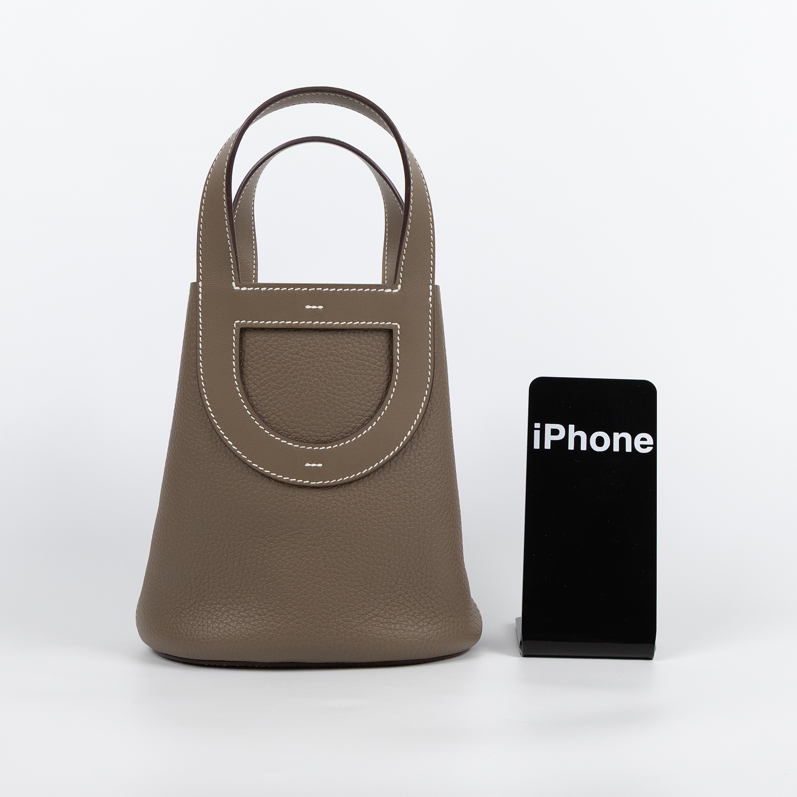 愛馬仕 Hermes In The Loop 18  豬鼻 菜籃子包 ITL18 WPU002N1 W刻大象灰金釦IN THE LOOP18 原廠盒子/防塵袋
