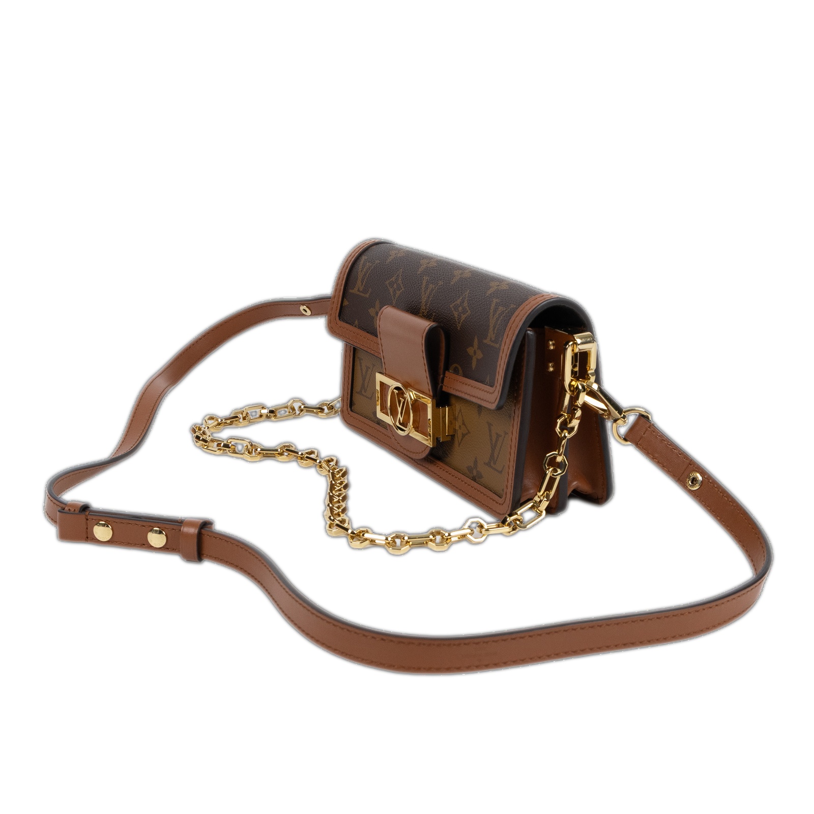 路易威登 LOUIS VUITTON Dauphine East West 手提包 肩背包 斜背包 M46757 晶片款  原廠盒子/防塵袋/背帶x2/購買證明正本