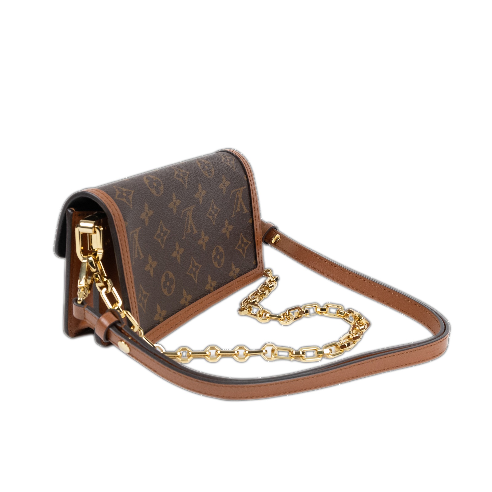 路易威登 LOUIS VUITTON Dauphine East West 手提包 肩背包 斜背包 M46757 晶片款  原廠盒子/防塵袋/背帶x2/購買證明正本