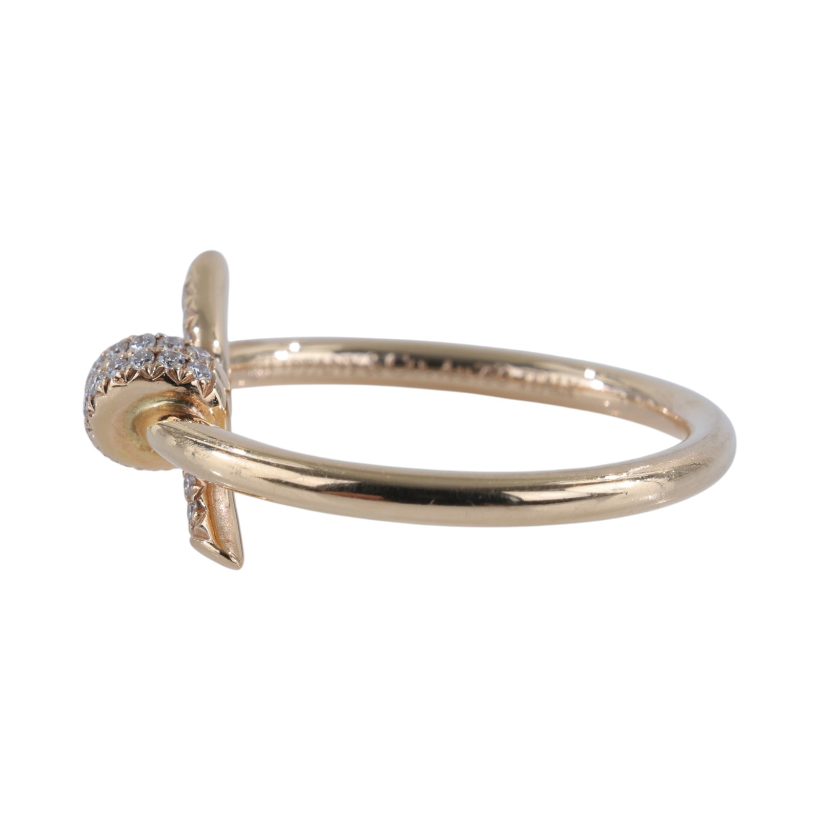 蒂芙尼 TIFFANY＆CO. Knot 戒指 69526519_5.5 RG KNOT碎鑽戒指#5.5 原廠盒子2/防塵袋/收據