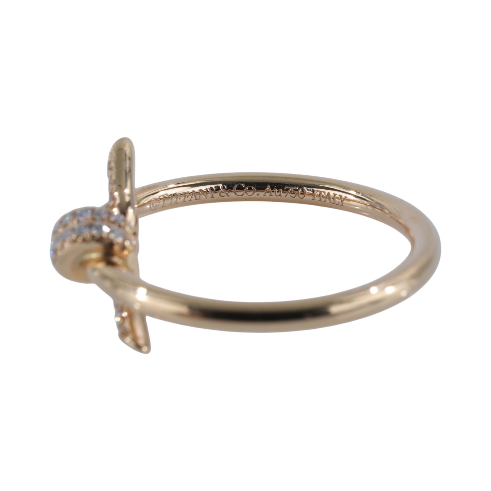 蒂芙尼 TIFFANY＆CO. Knot 戒指 69526519_5.5 RG KNOT碎鑽戒指#5.5 原廠盒子2/防塵袋/收據