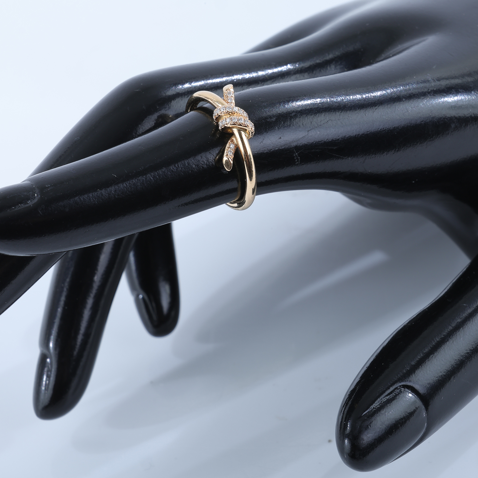 蒂芙尼 TIFFANY＆CO. Knot 戒指 69526519_5.5 RG KNOT碎鑽戒指#5.5 原廠盒子2/防塵袋/收據
