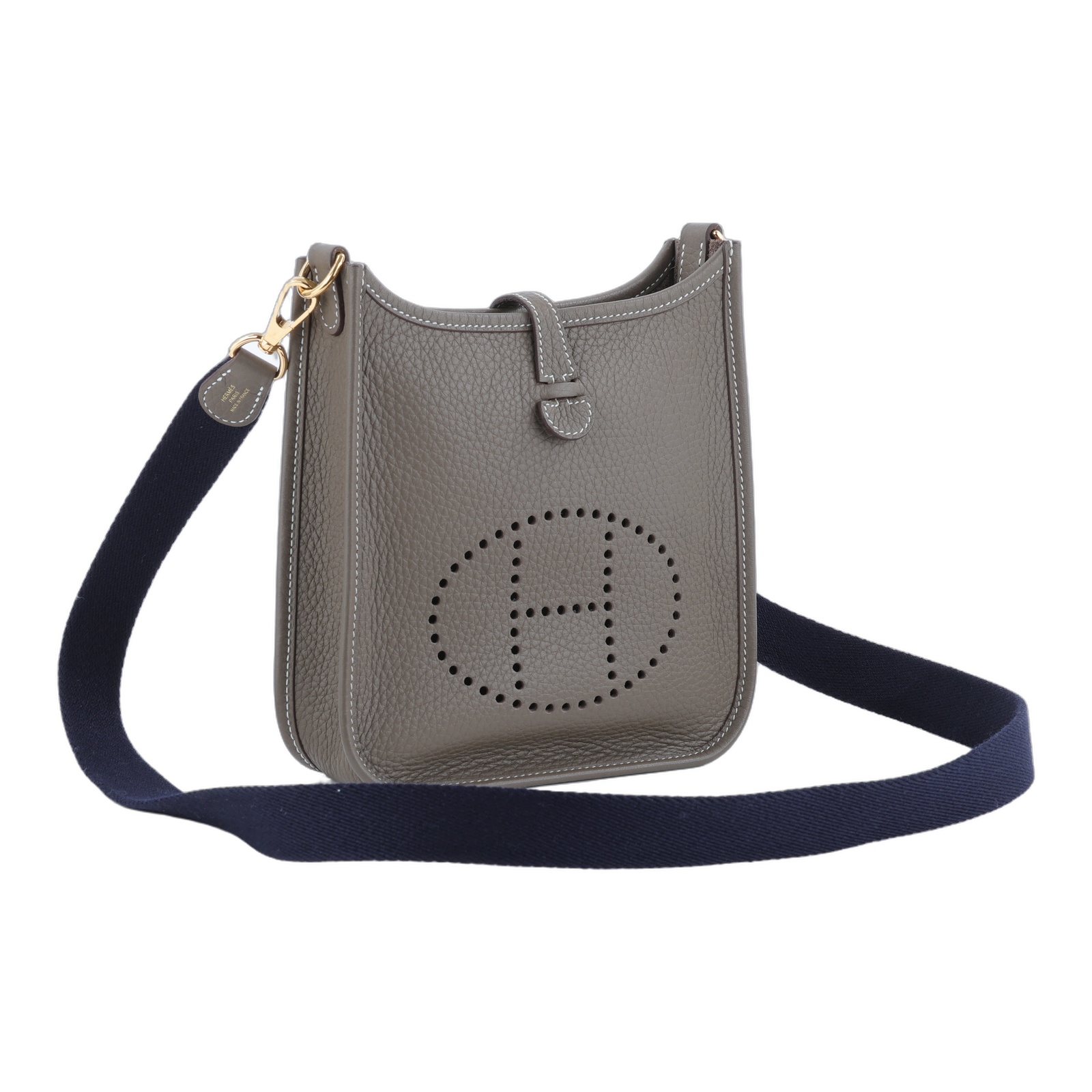 愛馬仕 Hermes Evelyne 16 Amazone bag 伊芙琳包 大象灰 深藍 金色五金 H069426CCBF /W AU 009 MM  購買證明正本/防塵袋/原廠盒子/背帶
