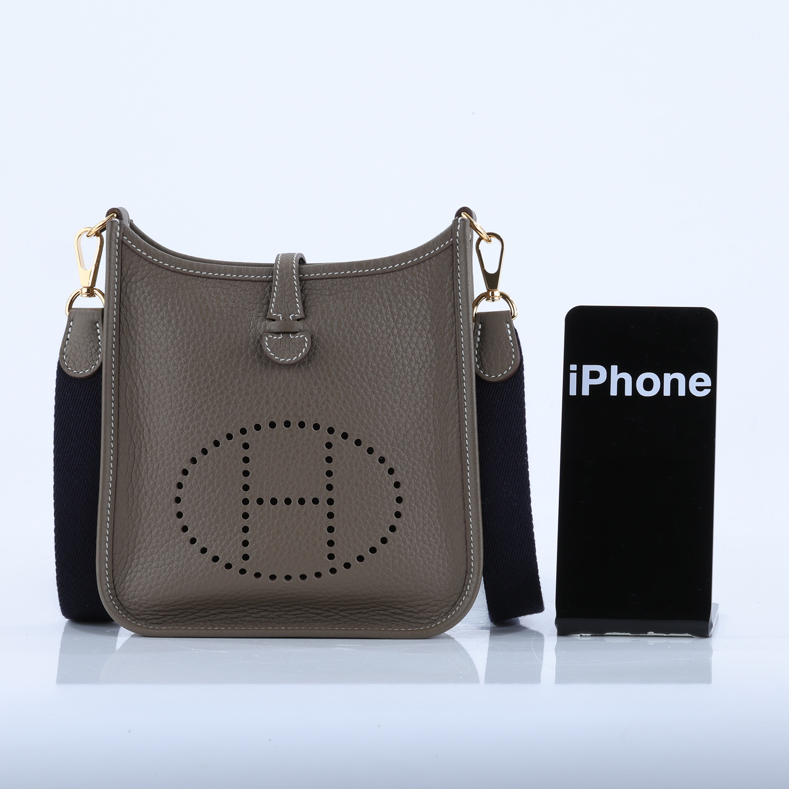 愛馬仕 Hermes Evelyne 16 Amazone bag 伊芙琳包 大象灰 深藍 金色五金 H069426CCBF /W AU 009 MM  購買證明正本/防塵袋/原廠盒子/背帶