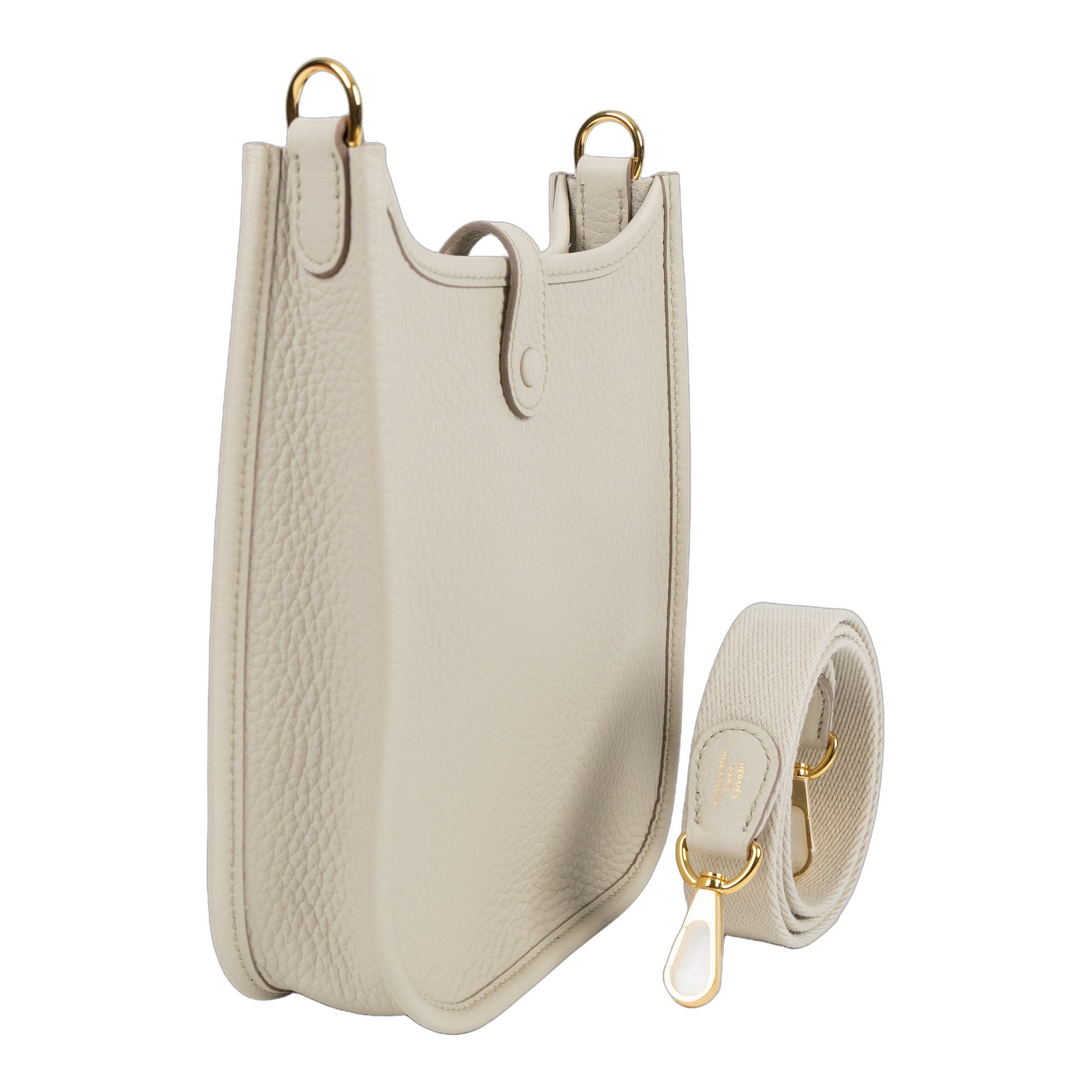 愛馬仕 Hermes Evelyne Bag Mini 伊芙琳包 Evelyne 16 冰川白色 金色五金 H085945CCAX /K AU 003 MM  原廠盒子/防塵袋2/背帶/購買證明正本