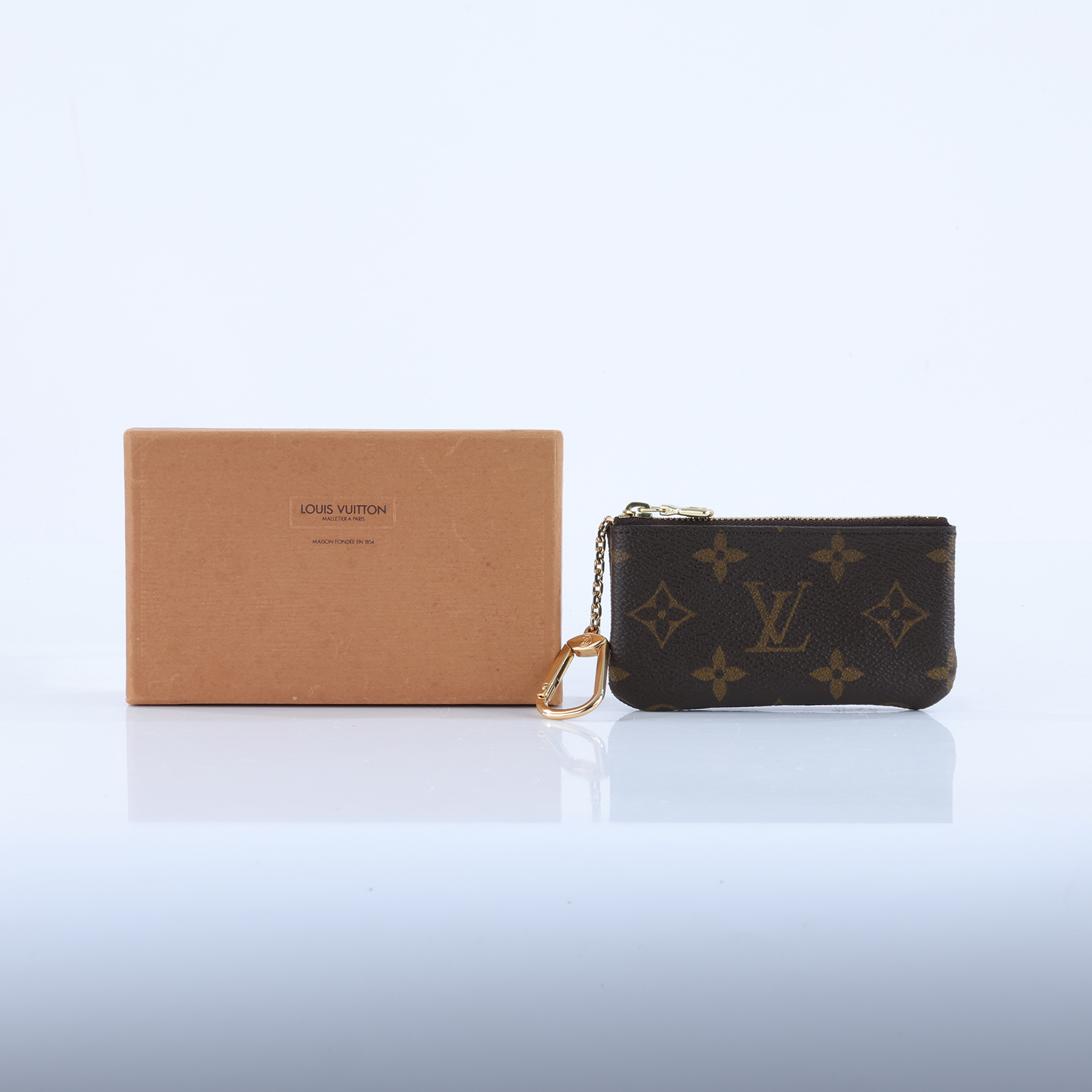 路易威登 LOUIS VUITTON 鑰匙零錢包 吊飾 經典帆布 M62650 原花拉鍊鑰匙包 原廠盒子