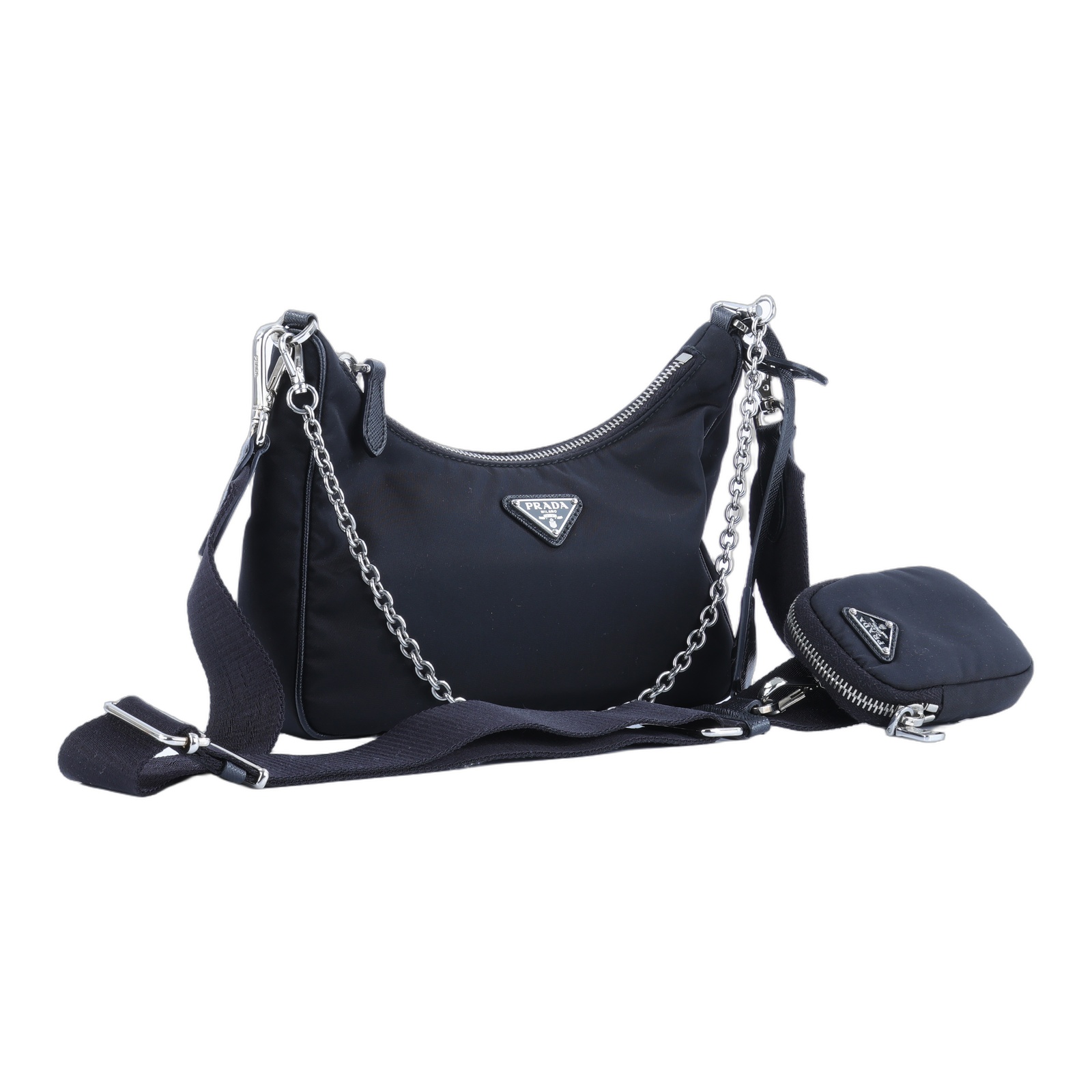 普拉達 PRADA Re-Edition 2005 Re-Nylon 手袋 1BH204_R064  原廠盒子/防塵袋x2/背帶/鏈帶/內袋/購買證明正本
