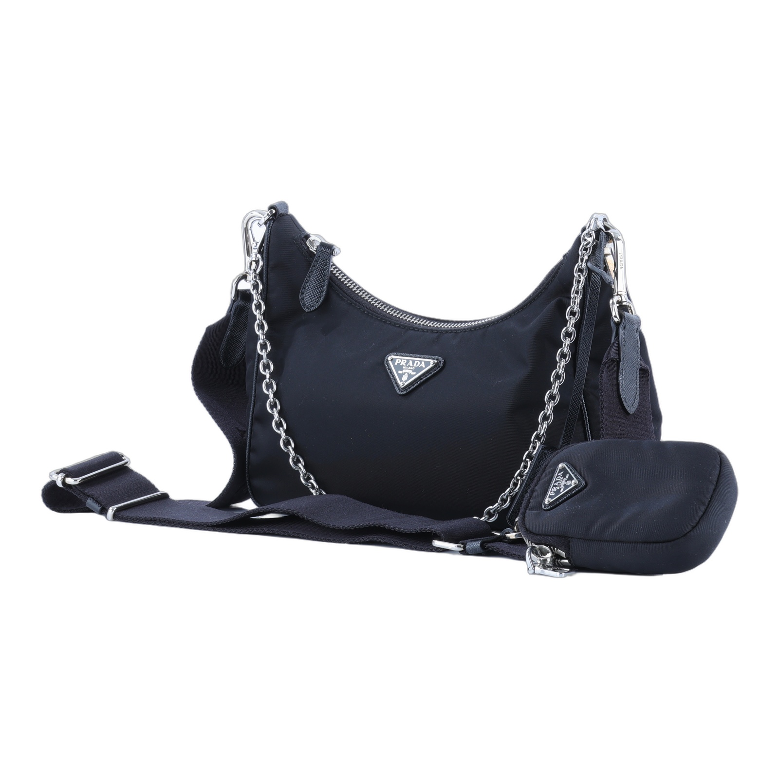 普拉達 PRADA Re-Edition 2005 Re-Nylon 手袋 1BH204_R064  原廠盒子/防塵袋x2/背帶/鏈帶/內袋/購買證明正本
