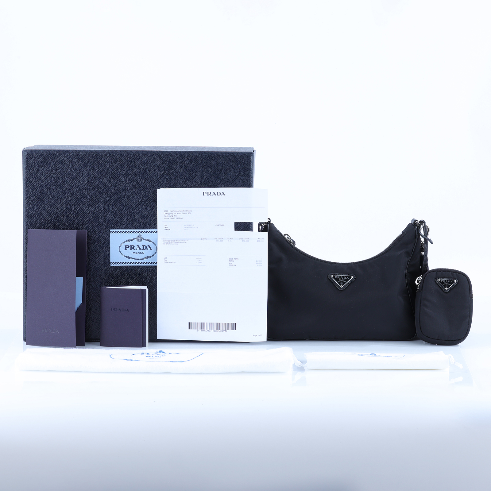 普拉達 PRADA Re-Edition 2005 Re-Nylon 手袋 1BH204_R064  原廠盒子/防塵袋x2/背帶/鏈帶/內袋/購買證明正本