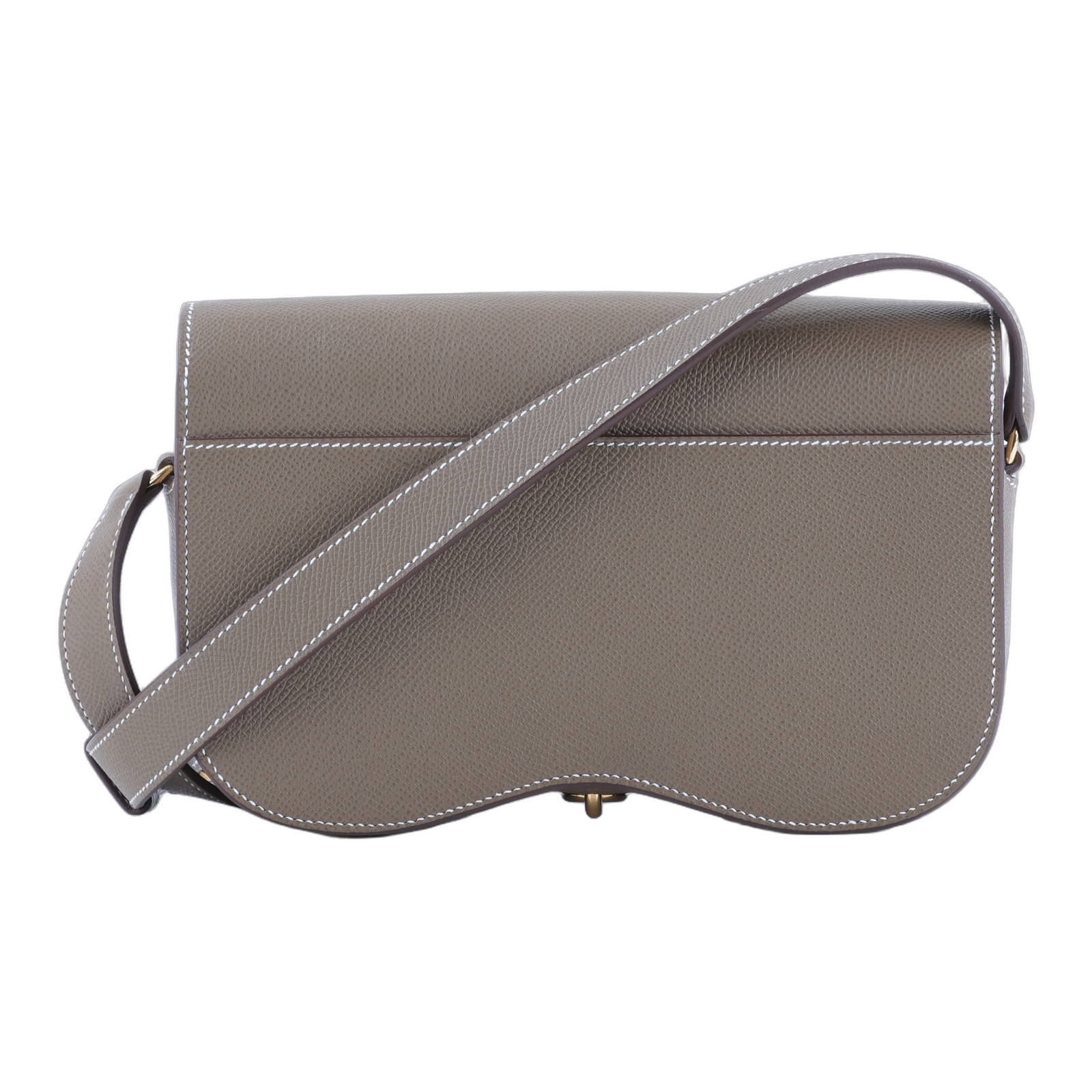 愛馬仕 Hermes Della Cavalleria Elan 肩背包 金色五金 大象灰色 H084658CC18 /WPY753 IG  原廠盒子/防塵袋/購買證明