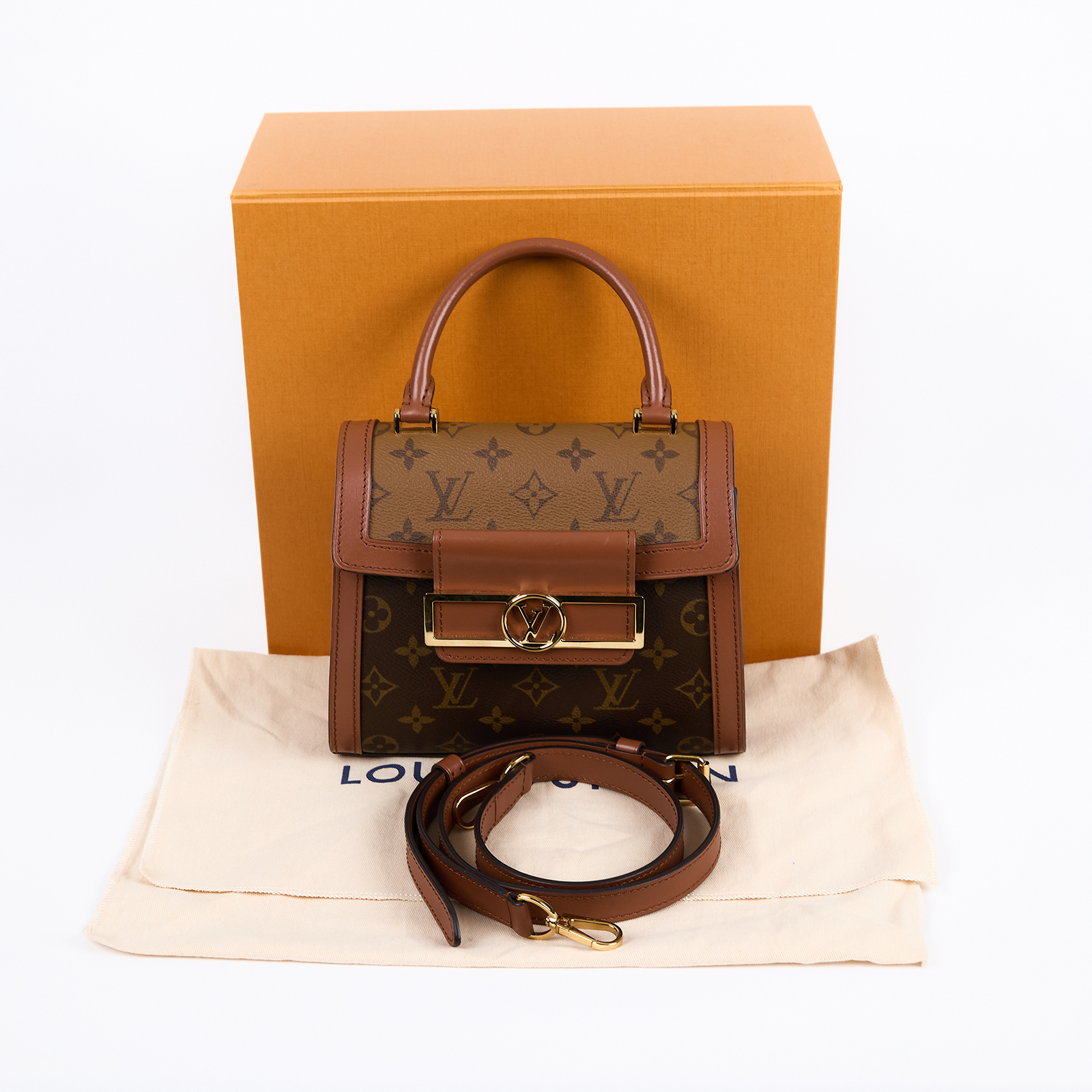 路易威登 LOUIS VUITTON Dauphine Capitale 達芙妮 原花 肩背包 M46751 晶片款  原廠盒子/防塵袋/背帶