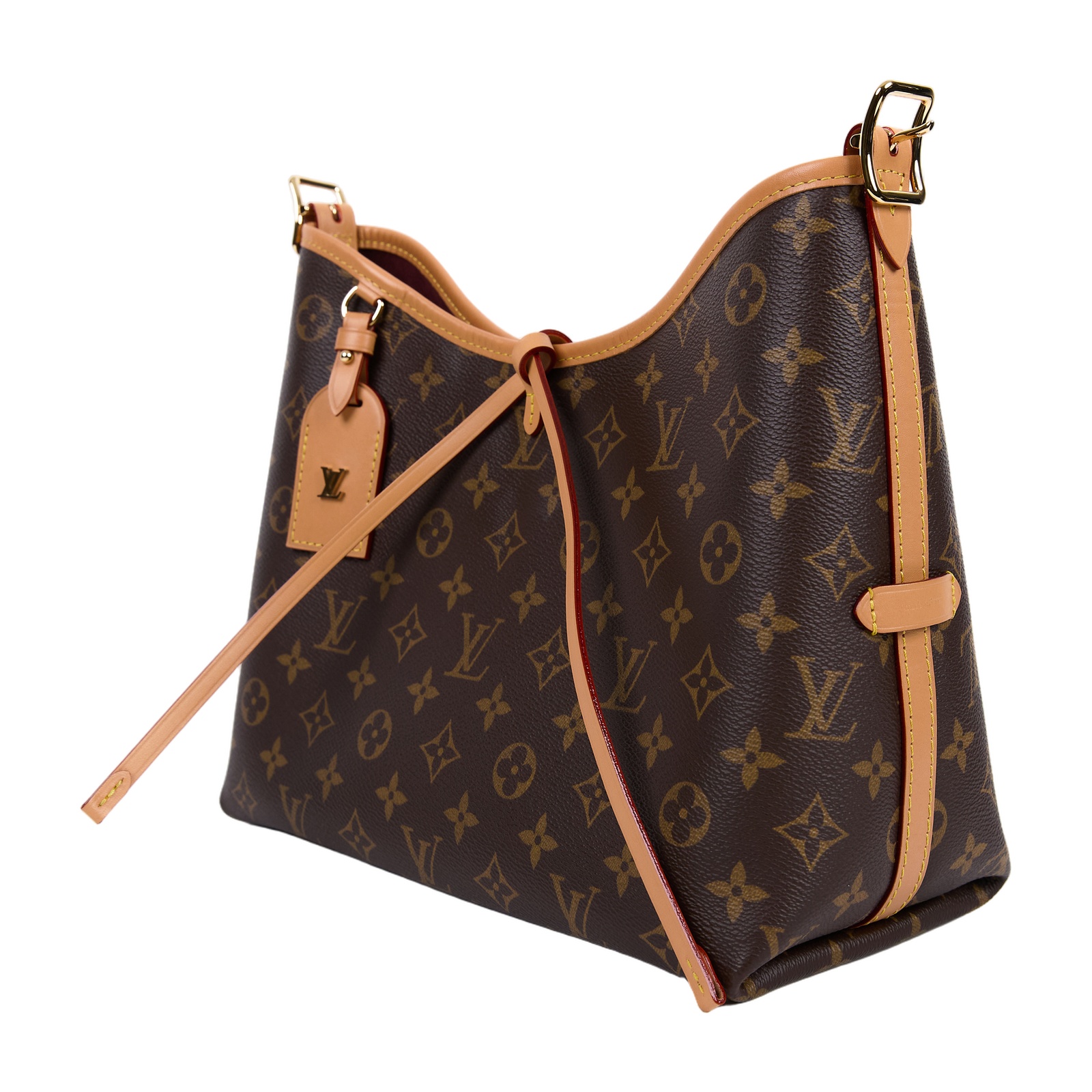 路易威登 LOUIS VUITTON CarryAll PM 原花 肩背包 M46203 晶片款  原廠盒子/防塵袋/背帶/購買證明正本