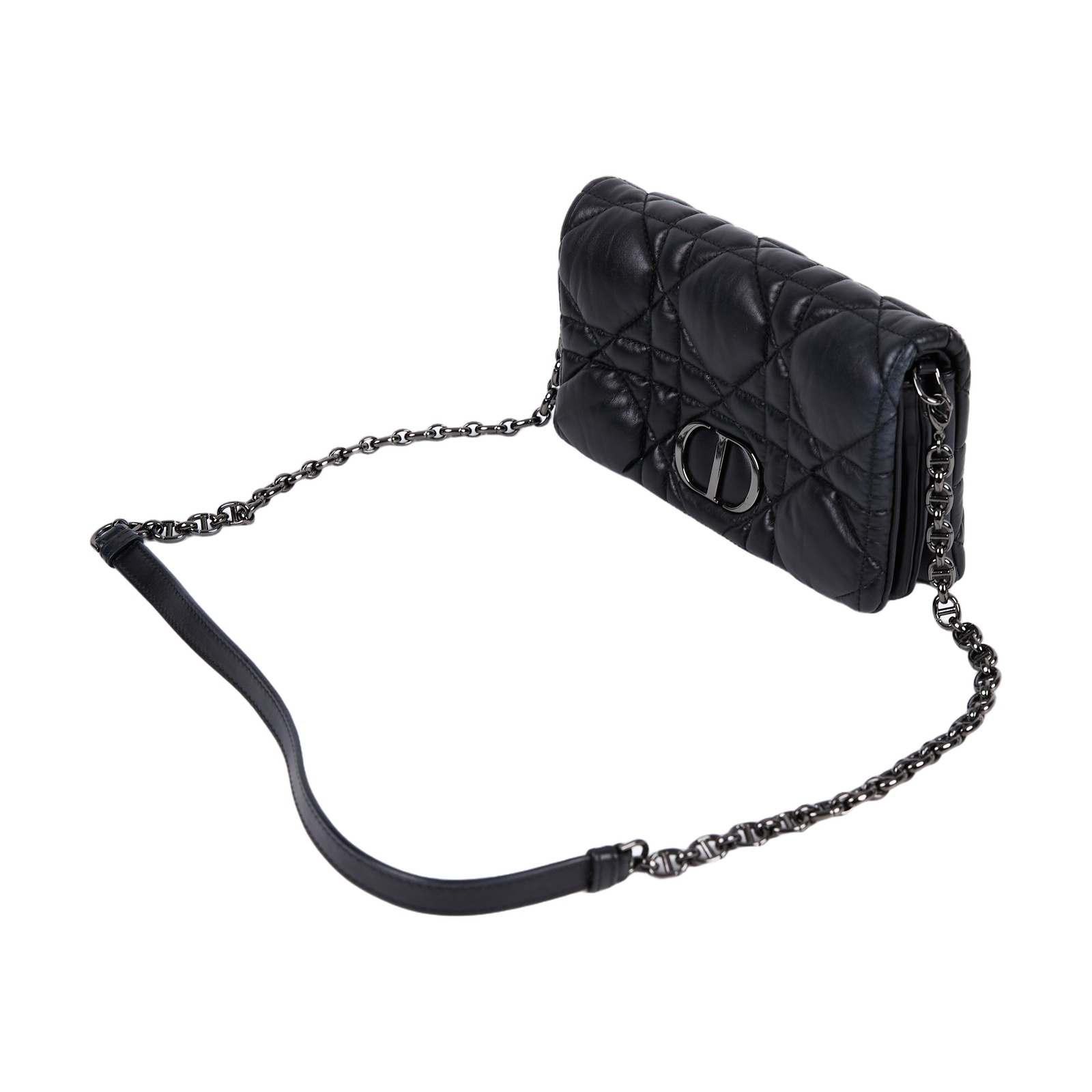 迪奧 CHRISTIAN DIOR Caro Pouch With Chain 鏈帶包 S5135BNGX  原廠盒子/防塵袋/背帶/購買證明正本