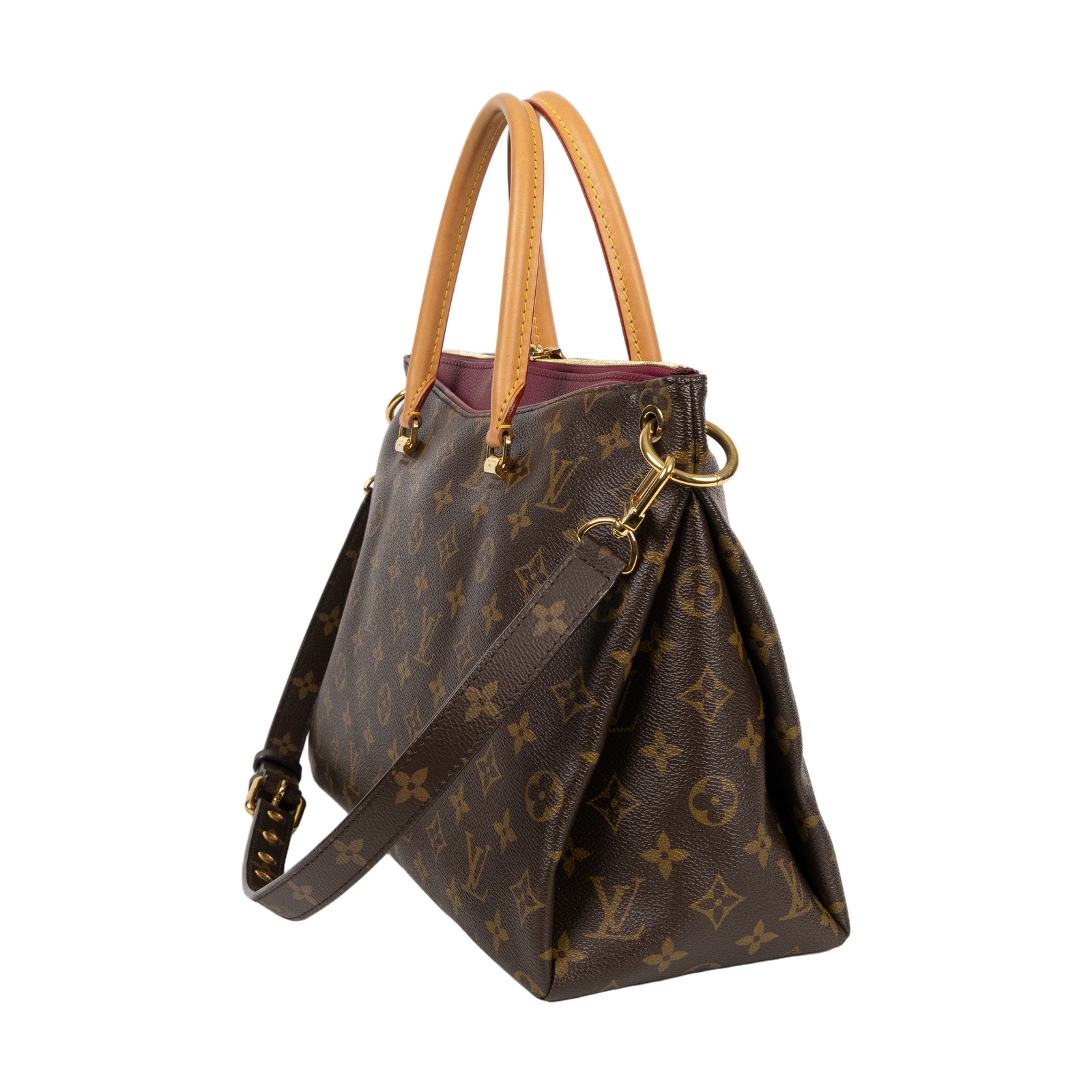 路易威登 LOUIS VUITTON Pallas MM 手提包 M40906 原花紫PALLAS MM 背帶